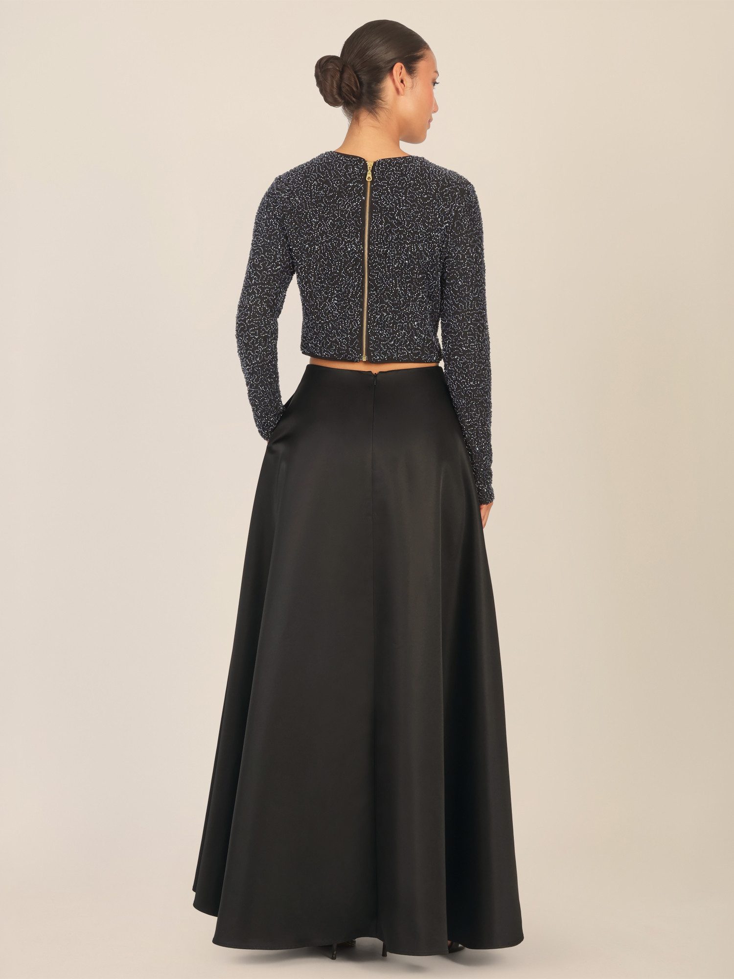 Apart Maxirock aus Satin mit Faltenwurf und ohne Bund günstig online kaufen