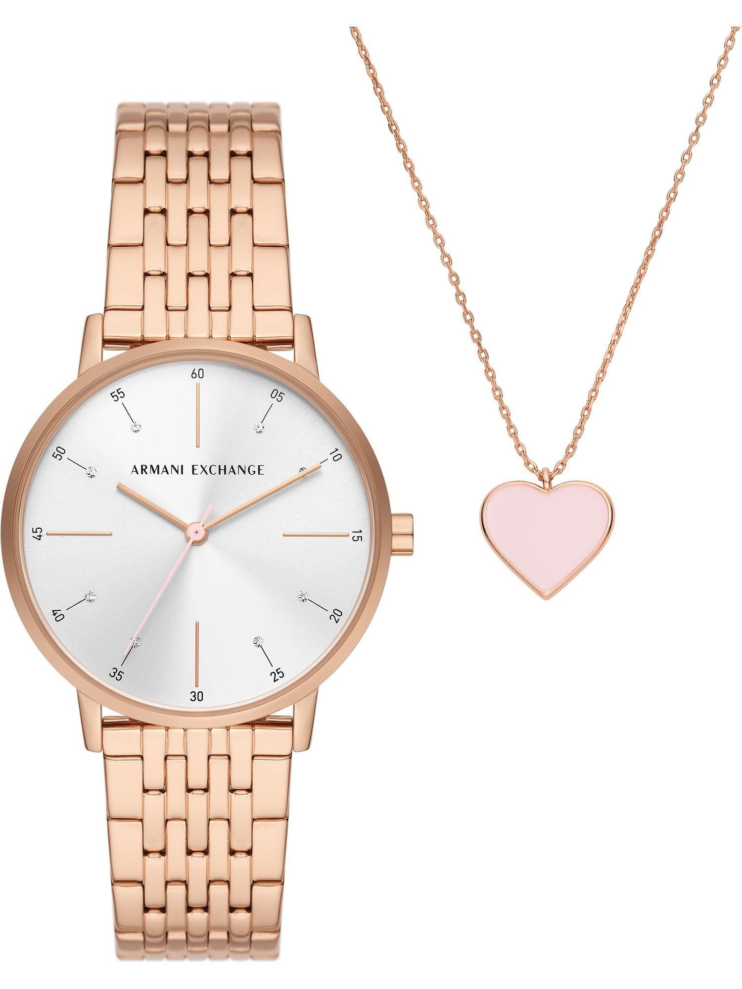 ARMANI EXCHANGE Quarzuhr Armani Exchange Damen-Uhren-Sets Analog Quarz