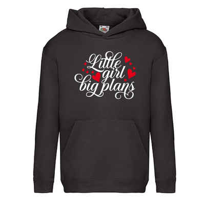 G-graphics Hoodie Little girl, Big plans Kinder Hoodie / Kapuzenpullover, Mit Spruch / Sprüche / Print / Motiv