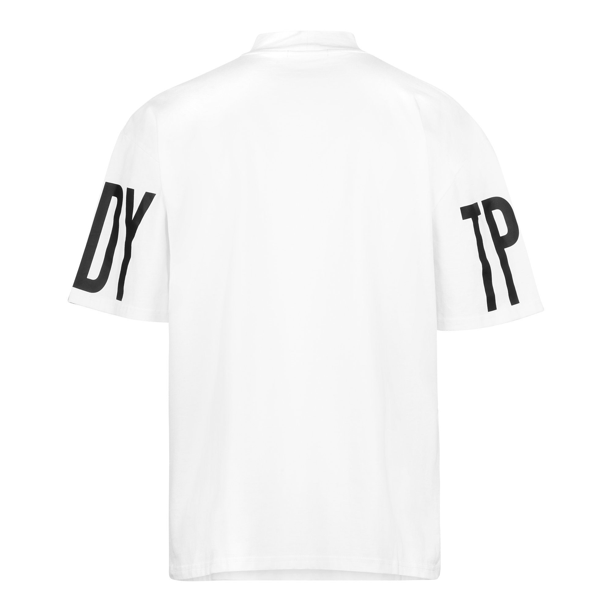 Oversize-Shirt Logoprint Marlo Weiß dicker trueprodigy Stoff Stehkragen