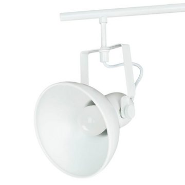 Licht-Erlebnisse Deckenstrahler DALLAS, ohne Leuchtmittel, Spot Deckenlampe Weiß Metall verstellbar Retro Strahler Leuchte