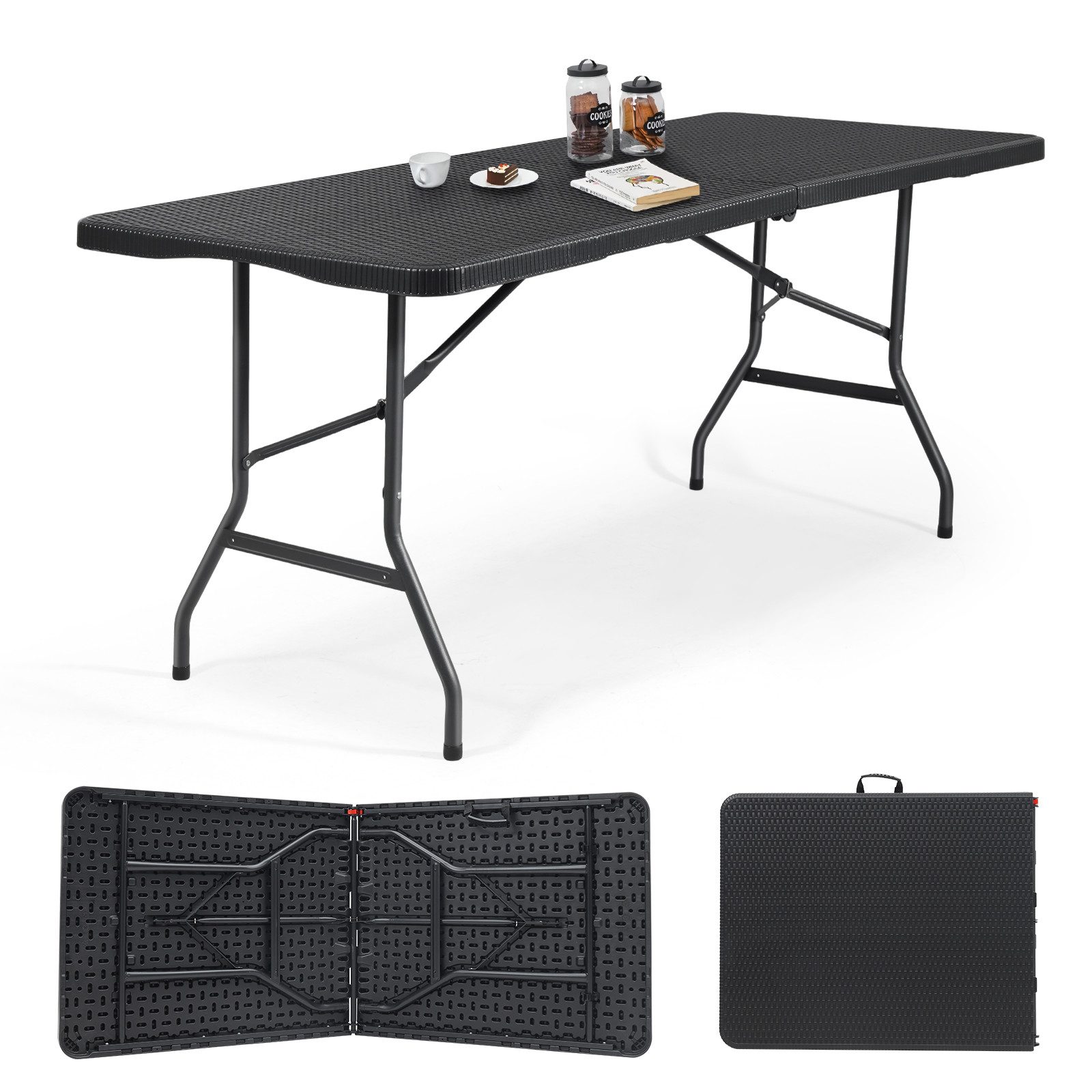 Sekey Klapptisch Gartentisch Klappbar Rattan Optik günstig online kaufen