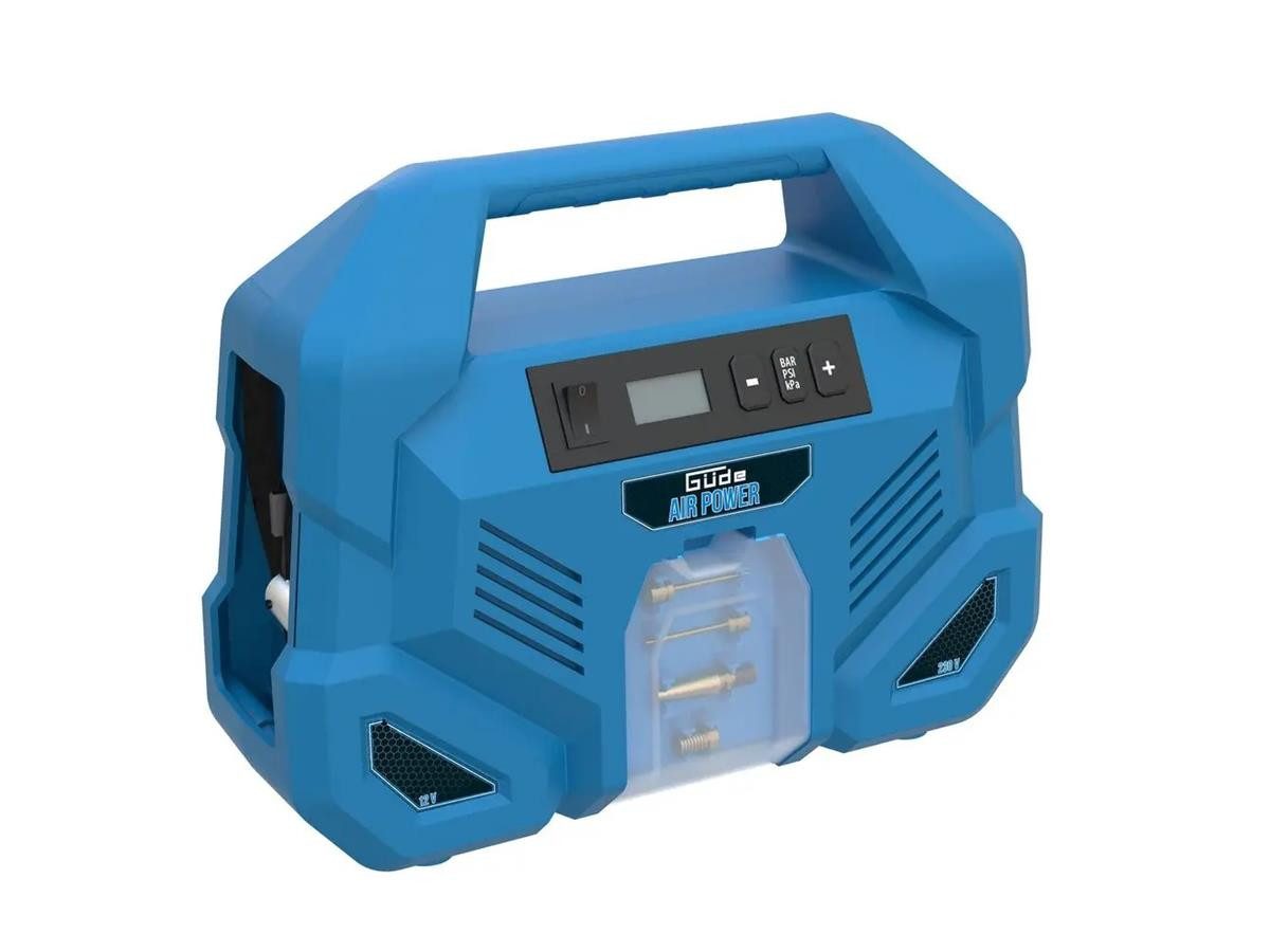 Güde Kompressor Dual Drive 12/230V/5-tlg., max. 8 bar, Set, 8 bar max. Betriebsdruck, 110 W Motorleistung