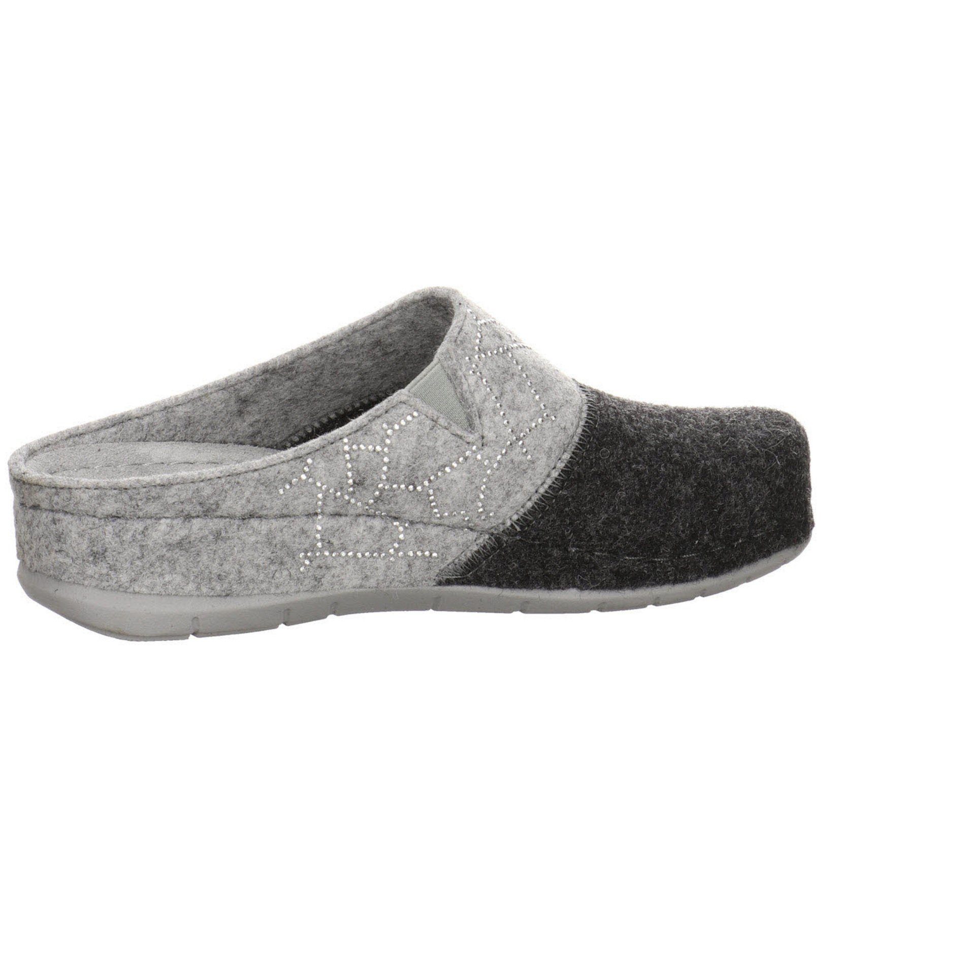 Hausschuh Hausschuh anthrazit Damen Hausschuhe Slipper Rohde Textil