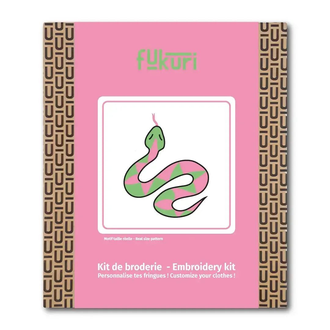 Fukuri Kreativset Stickset DIY für Kleidung mit Zubehör Stickrahmen 10 cm ab 12 Jahren
