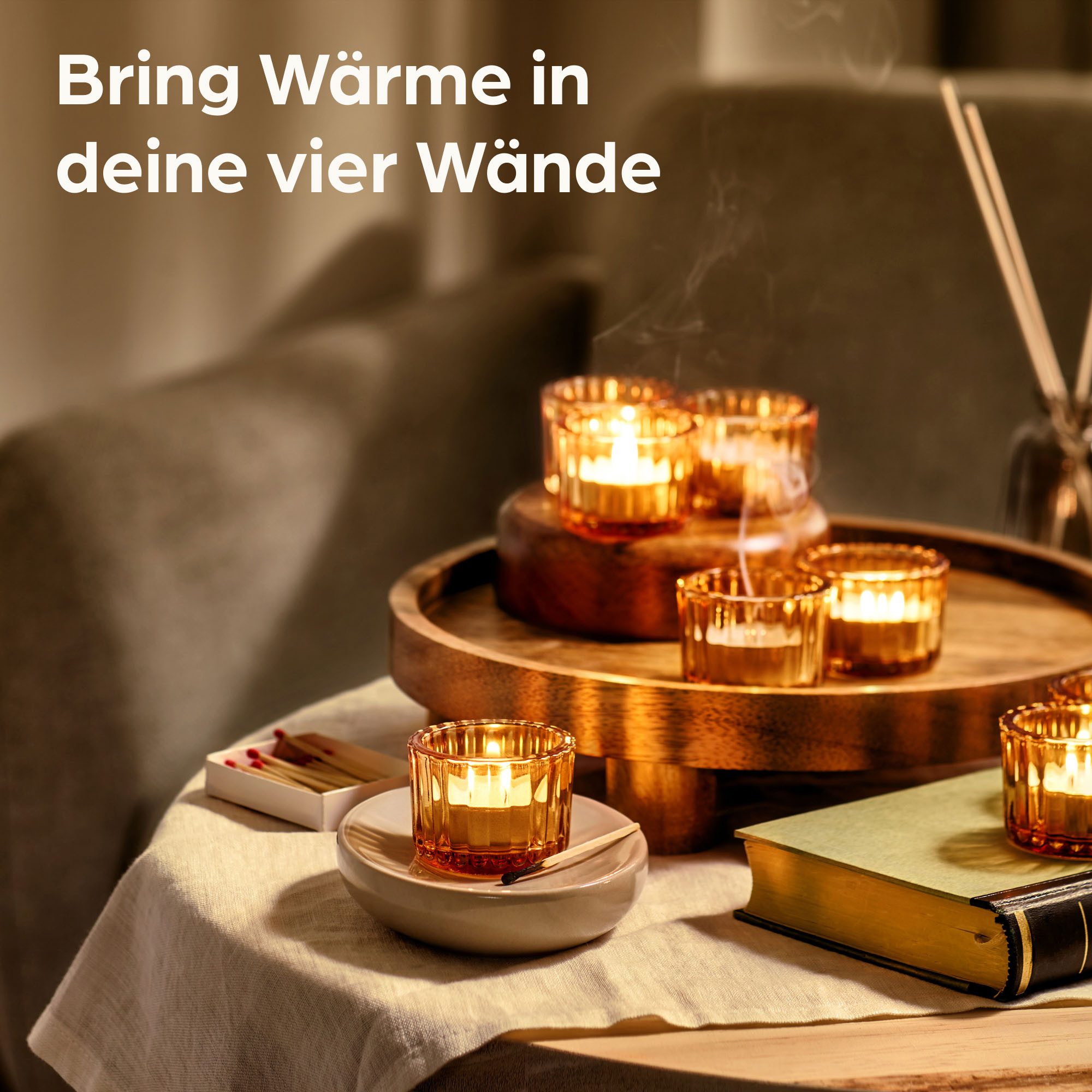 Praknu Teelichthalter Teelichthalter Glas Klein für Tischdeko - 12er Set Ru günstig online kaufen