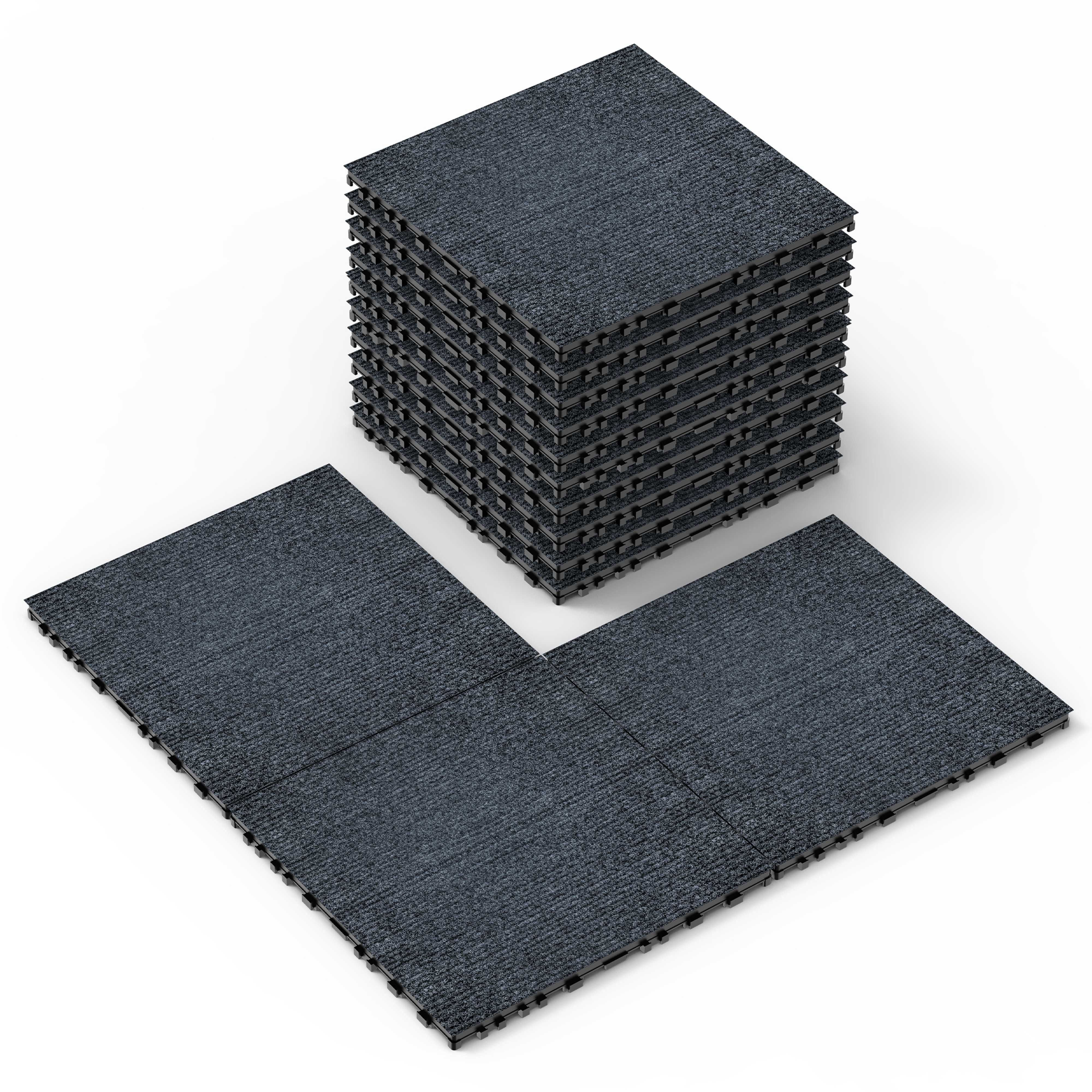 BlingBin Terrassendielen Teppichboden Terrassenfliesen DIY-Verbundmodule 36 Stück, 3,24 m², BxL: je 30x30 cm, 20 mm Stärke, (36-St., Geräuschreduzierung, Einfache und schnelle Verlegung von Fliesen), für Veranden, Poolbereiche, Balkone und Hinterhöfe