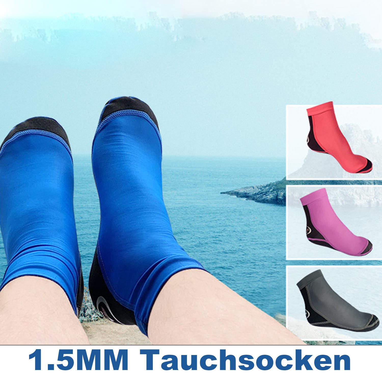Refttenw Neoprensocken 1,5MM Antirutsch Schnorchel-Socken,Tauchsocken,Elast günstig online kaufen