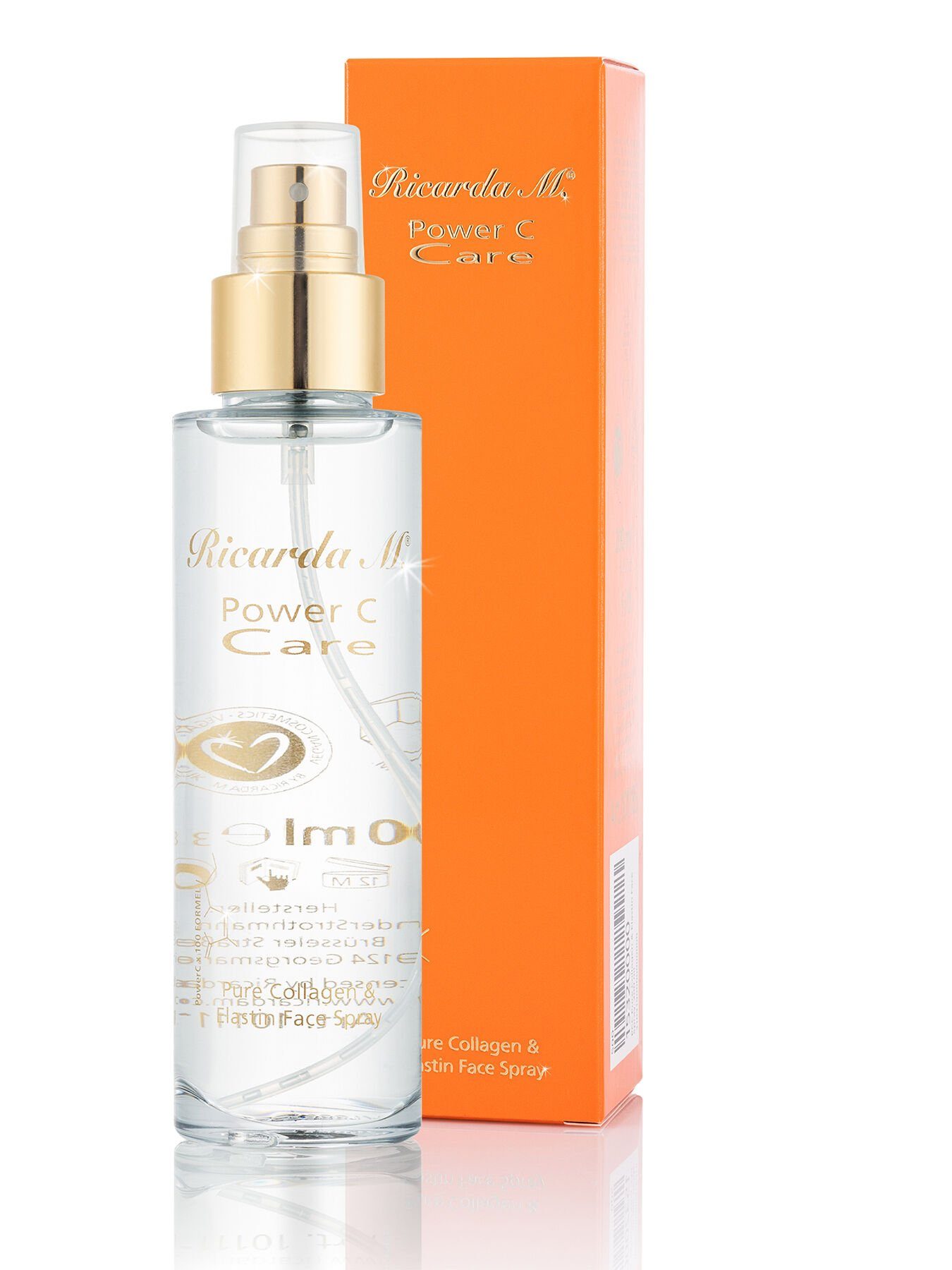 Ricarda M. Gesichtsspray "PCC Pure Collagen & Elastin Face Spray" 200ml, mit hochkonzentriertem Vitamin C & veganem Collagen, Lifting