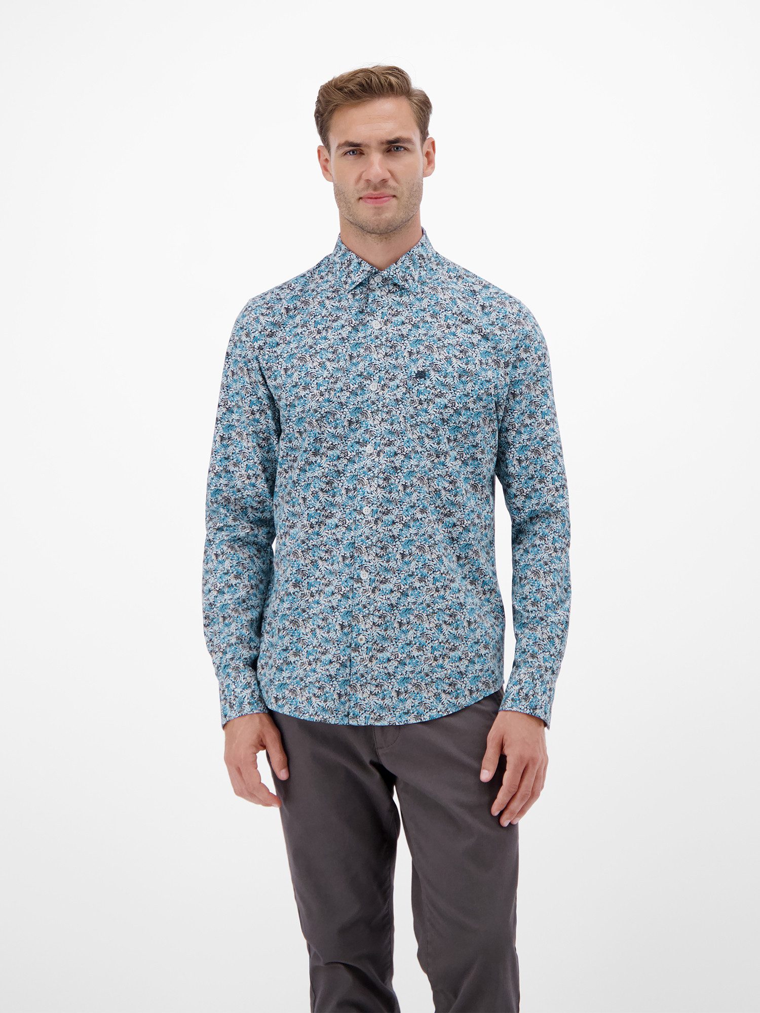 LERROS Langarmhemd Poplin-Herrenhemd, modisch gestyled günstig online kaufen