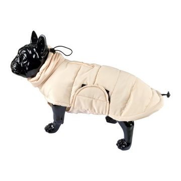 dynamic24 Hundejacke, Mantel Jacke Winterjacke Hundemantel beige