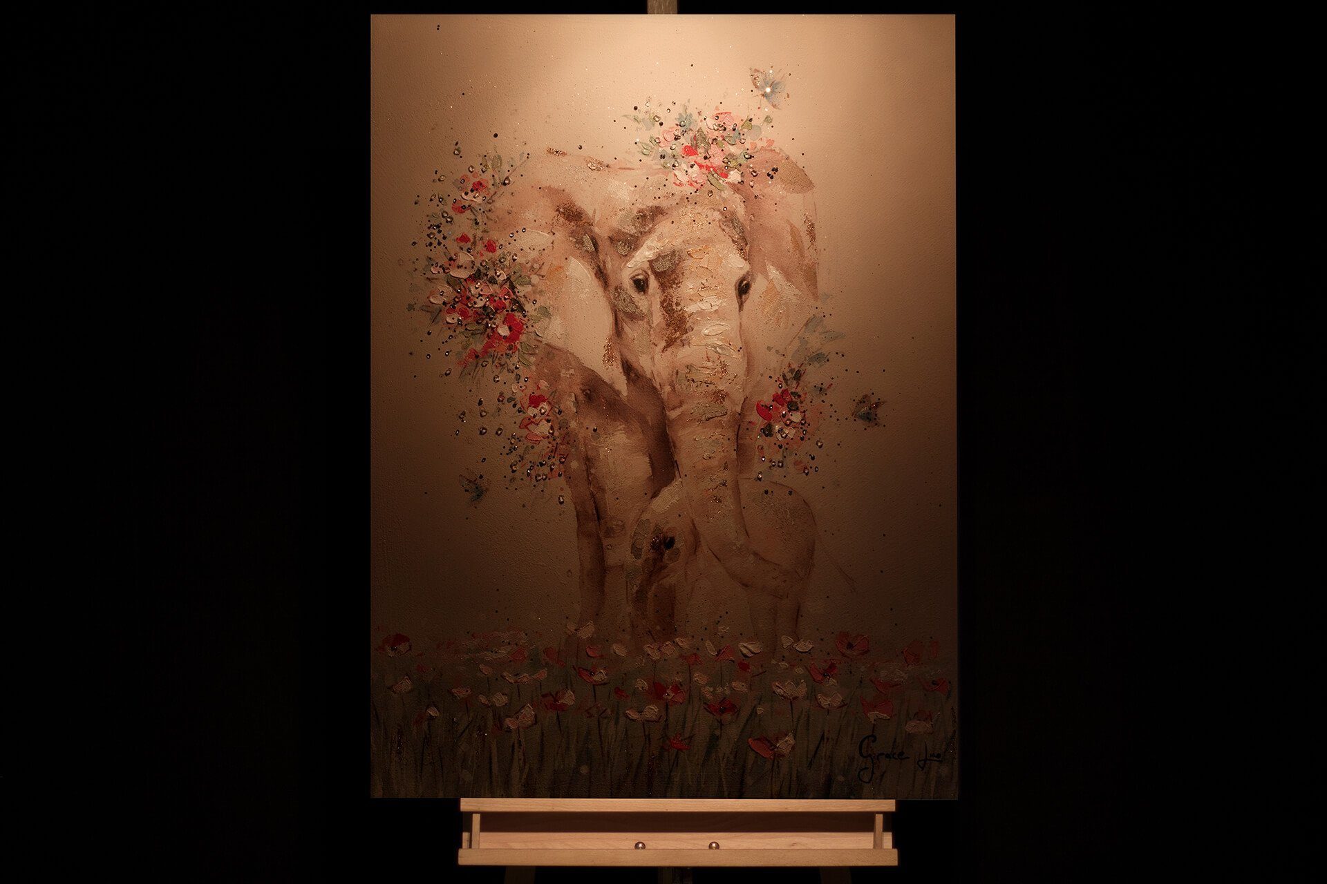 KUNSTLOFT Gemälde Herz und Seele Leinwandbild Wandbild 100% 75x100 cm, HANDGEMALT Wohnzimmer