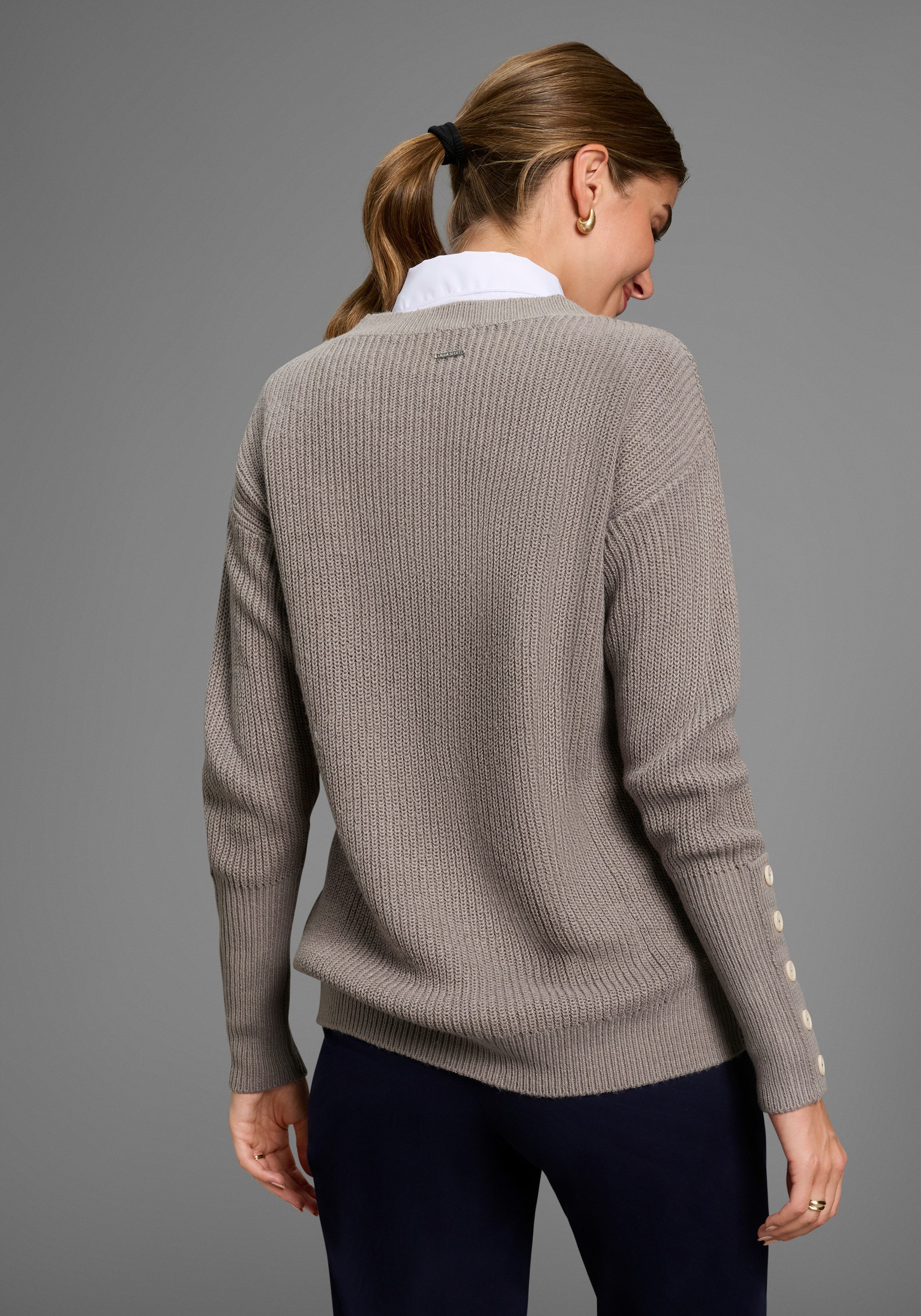 Laura Scott Strickpullover mit Zierknöpfen günstig online kaufen