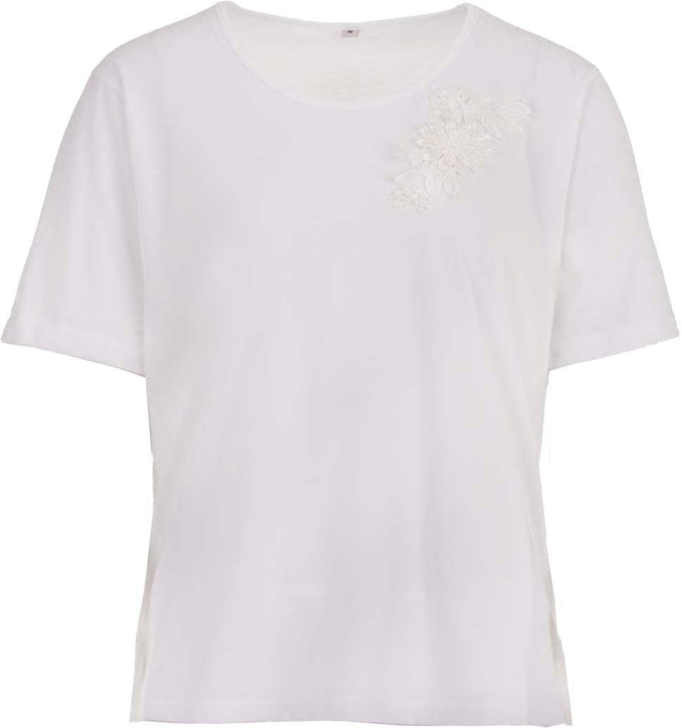 zeitlos T-Shirt Cut Out Stein Applikation