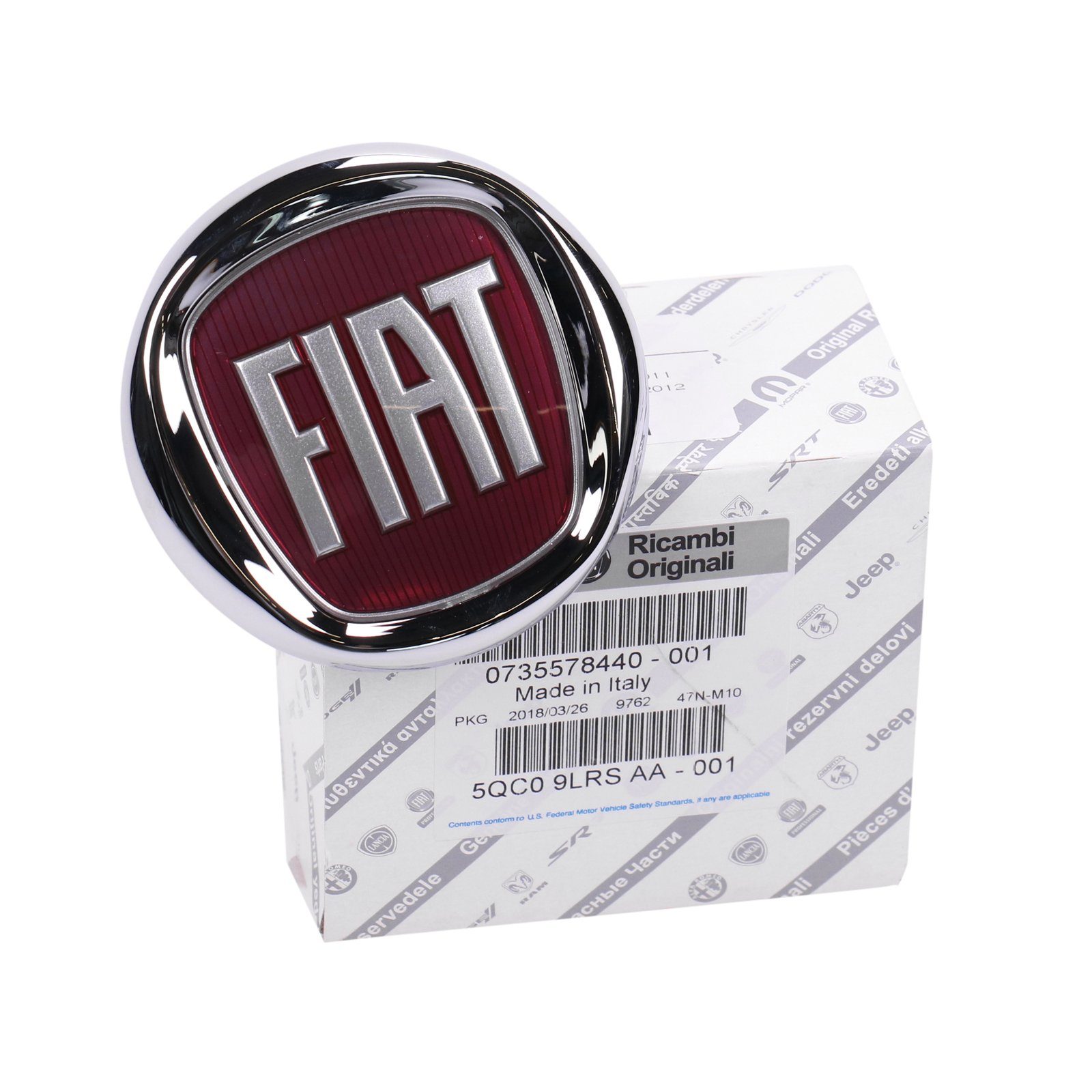 FIAT Frontstoßstange Original Emblem Logo Kühlergrill Vorne Punto Evo 735578440, 1-St., Befestigung: Gesteckt