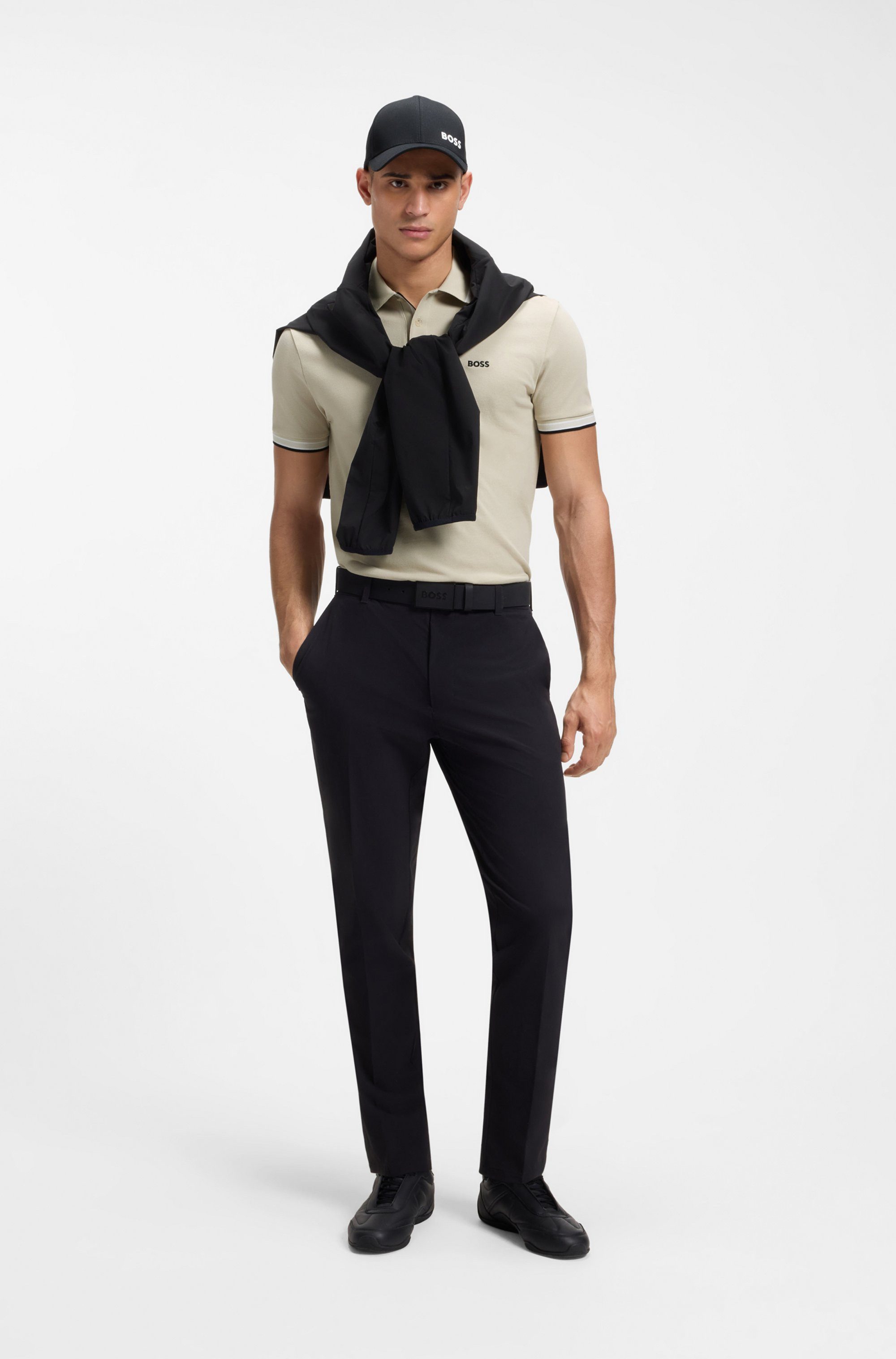 BOSS GREEN Poloshirt Paddy Regular Fit atmungsaktive Piqué-Webstruktur, Flachstrickkragen, gerader Schnitt – Bild 3 von 5