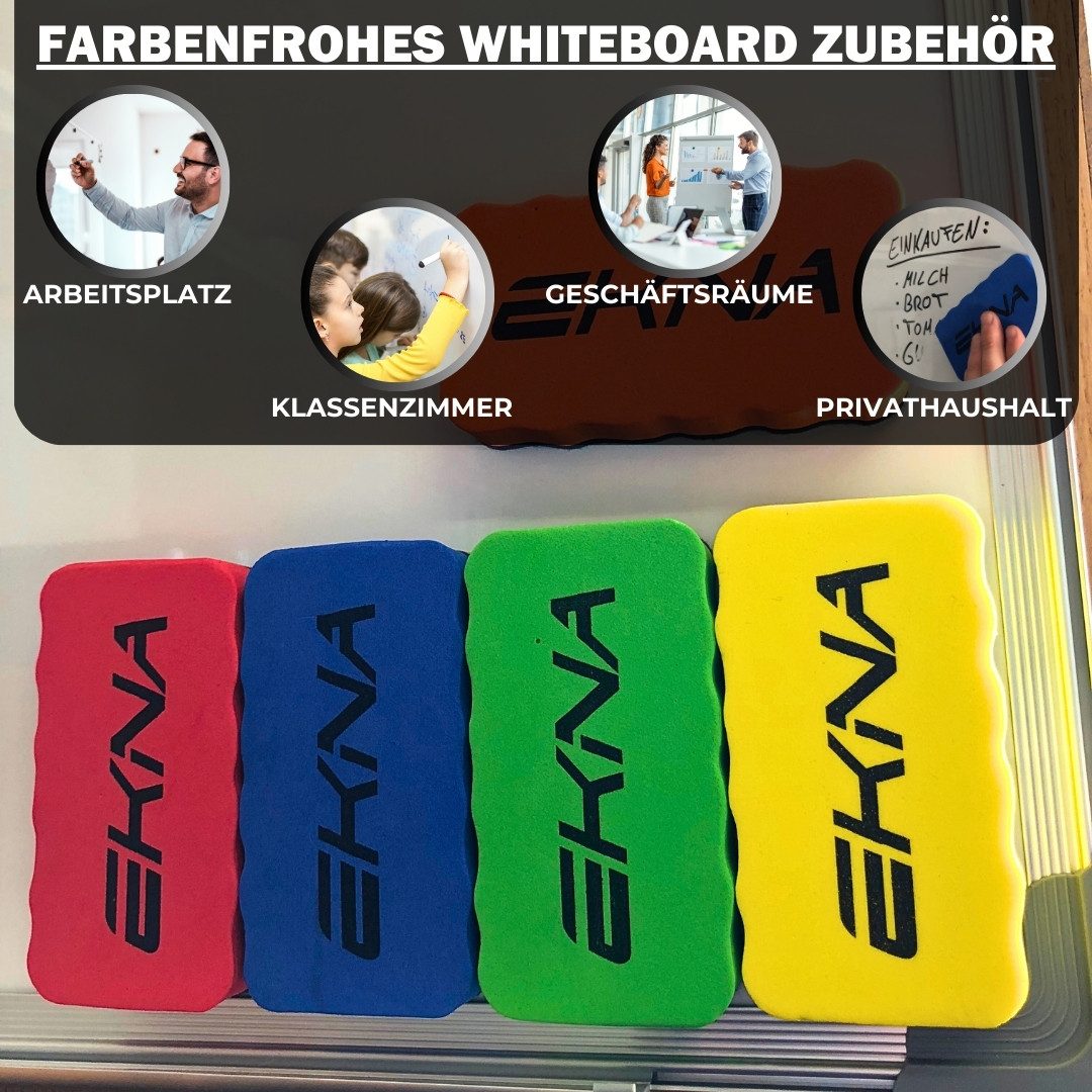 EKNA Schwamm Whiteboard Schwamm - Magnetische Tafelwischer, Mühelose Reinigung!