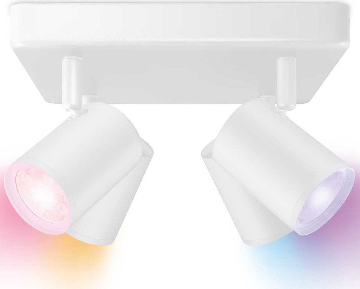 WiZ LED Deckenspots IMAGEO, Leuchtmittel wechselbar, warmweiß - kaltweiß, Millionen Farben und dynamische Lichtmodi