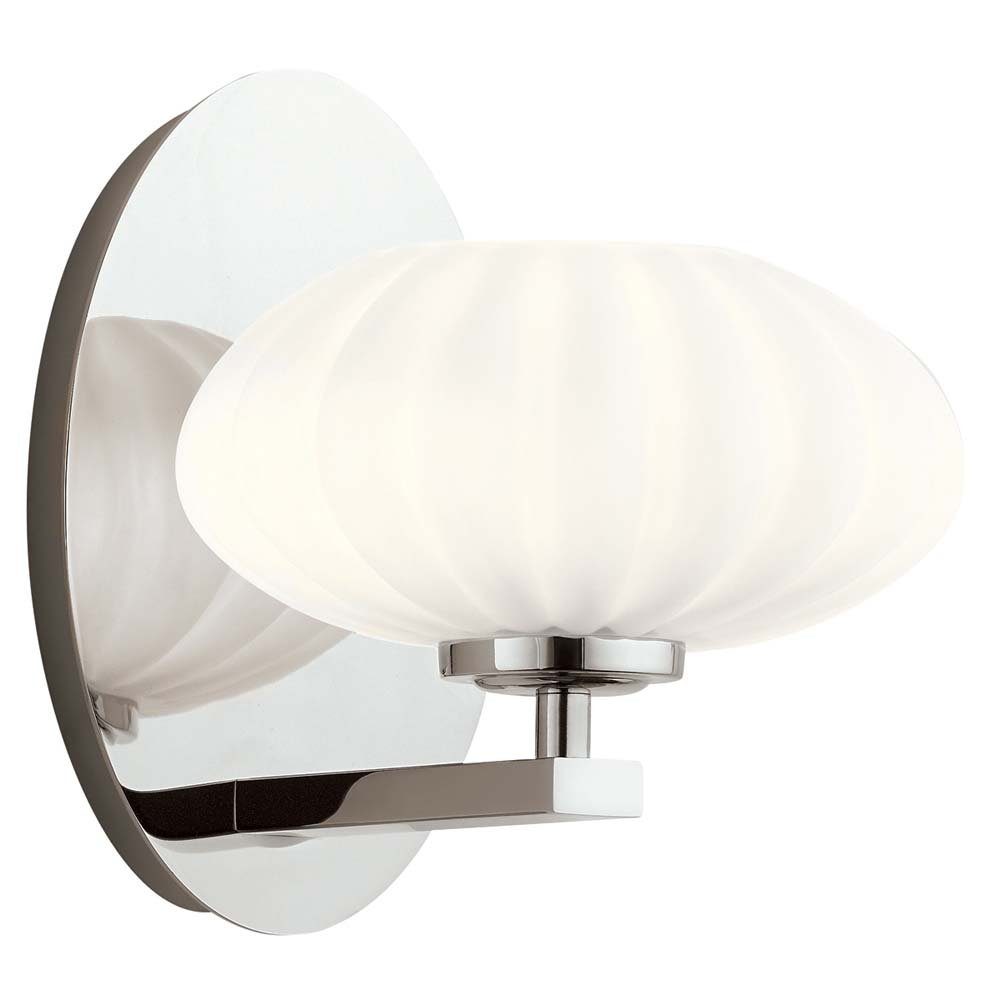 Elstead LIGHTING LED Wandleuchte, Leuchtmittel inklusive, Warmweiß, Wandleuchte Badezimmerleuchte LED Wandlampe Chrome Stahl Glas Dimmbar