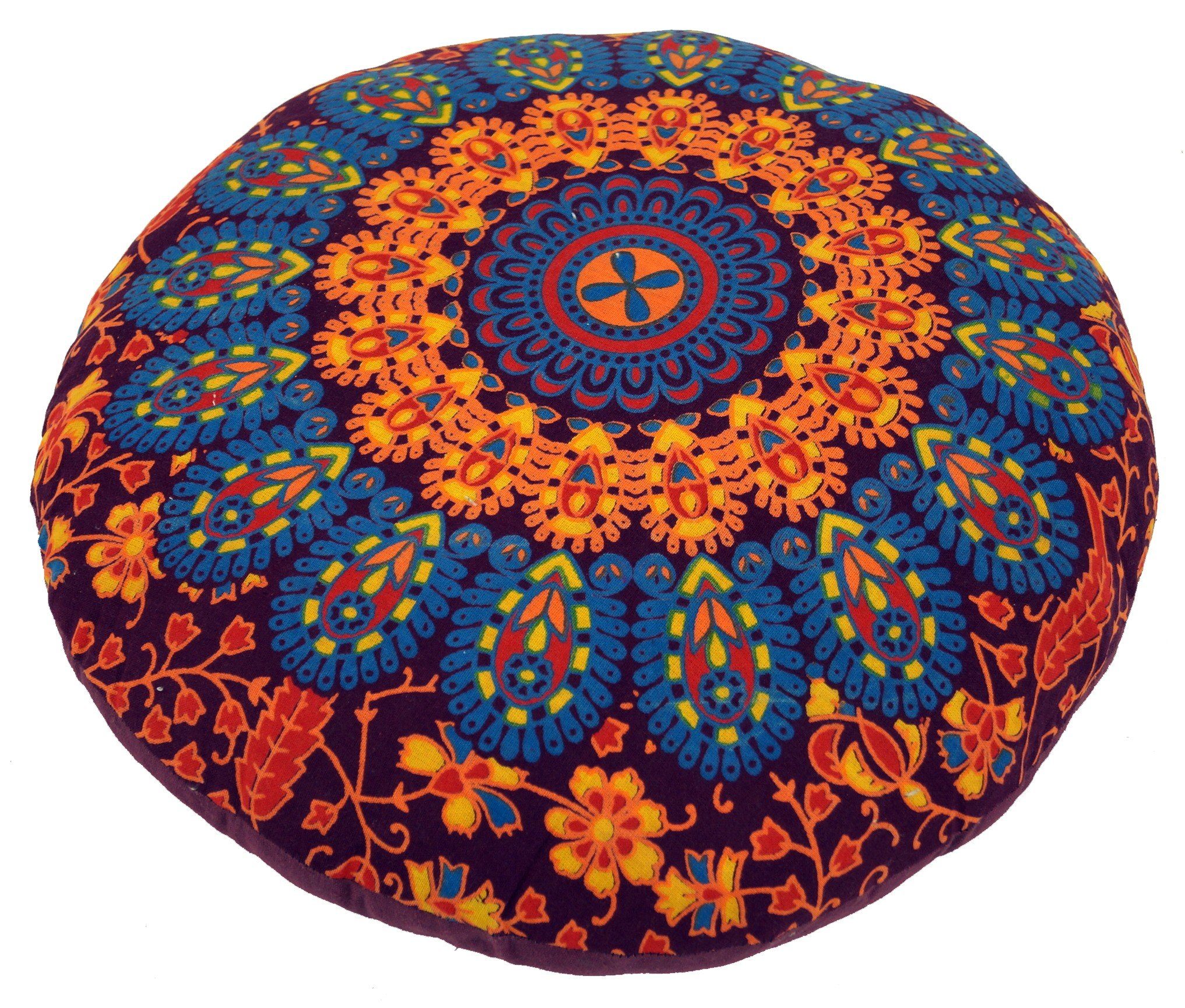 Guru-Shop Meditationskissen Flaches Mandala Meditationskissen, Yoga Kissen,..