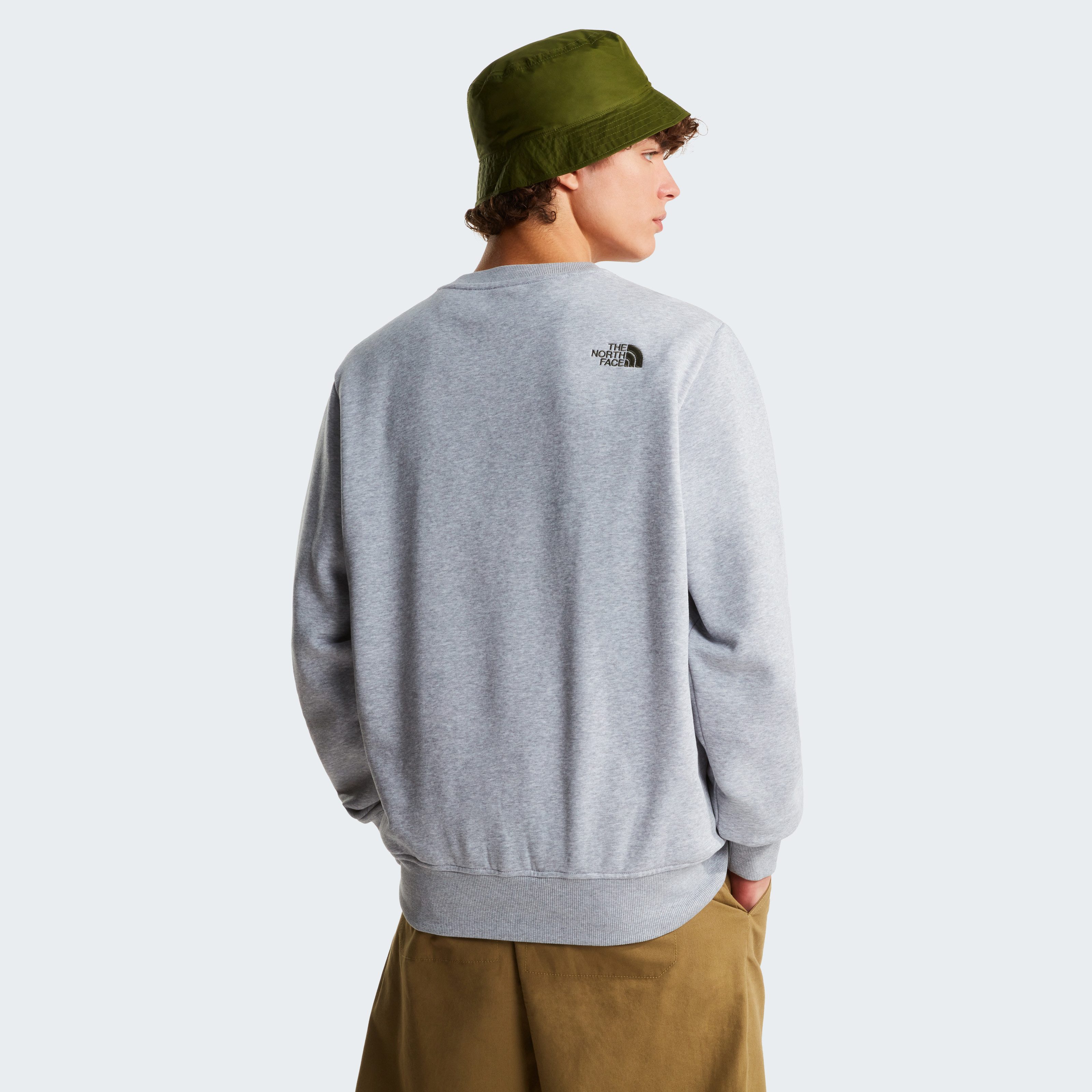 The North Face Kapuzensweatshirt M DREW PEAK REGULAR CREW sportlicher Stil, aus Baumwolle und Polyester