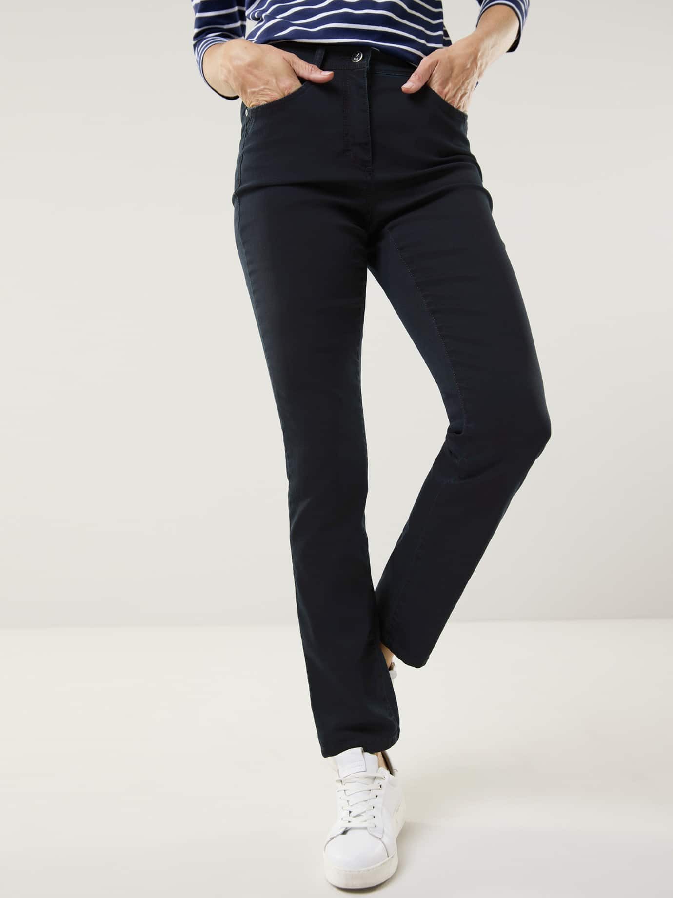 Walbusch Stretch-Jeans Damen Yoga-Jeans Ultrastretch Stretch-Jeans Comfort-Bund Regular fit