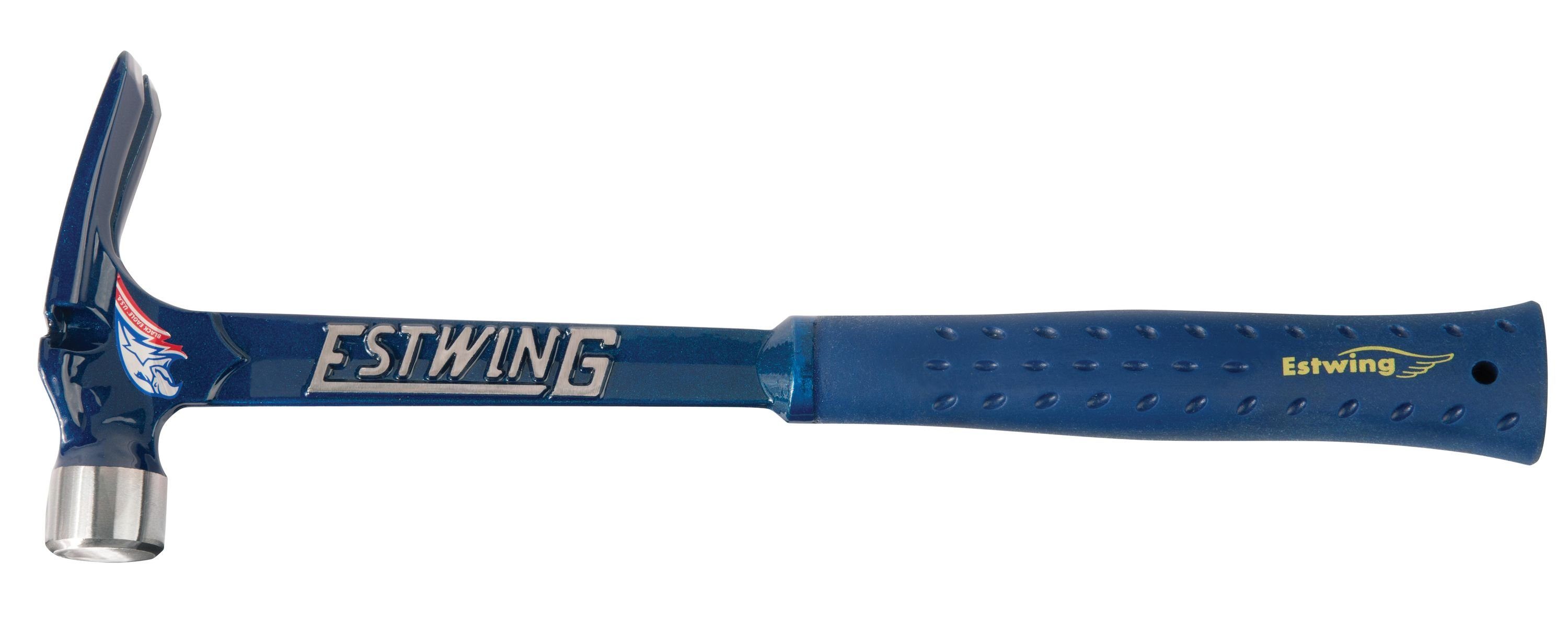 Estwing Hammer Estwing E6/19S Klauenhammer mit Vinyl-Griff, Blau, Kopfg. 530gramm, glatte Bahn