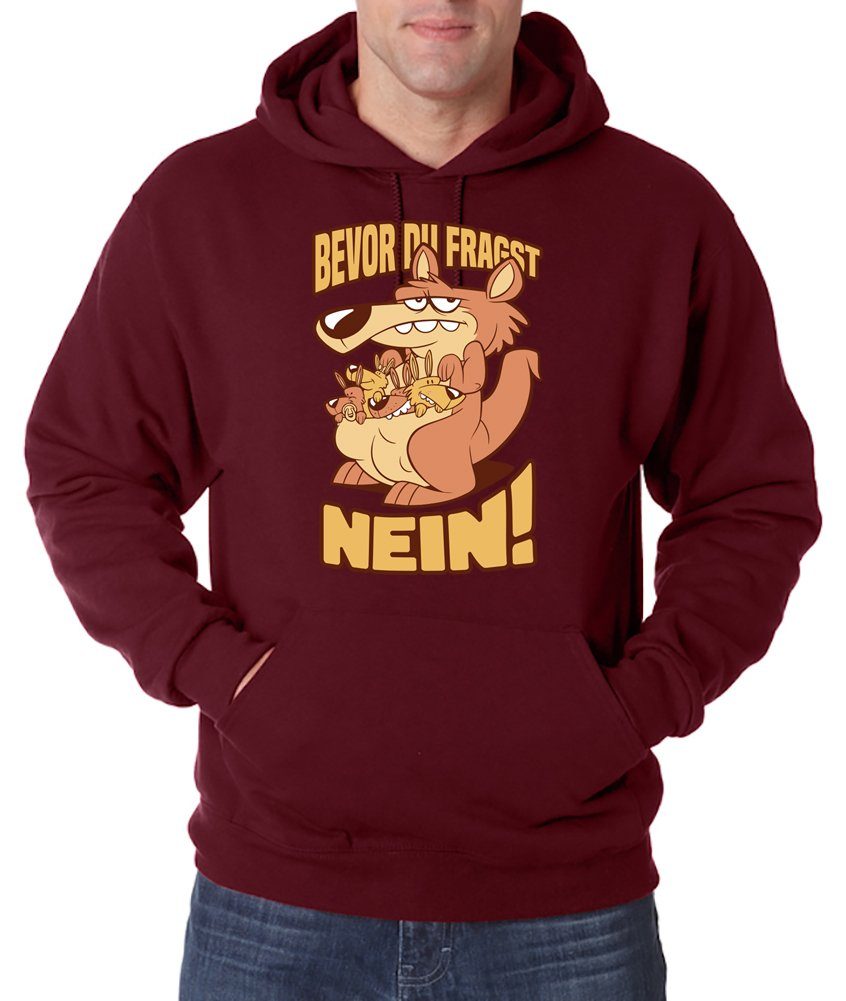 Kapuzenpullover Bevor Du Fragst, Nein Herren Hoodie Pullover
