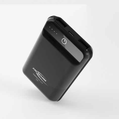 ANSMANN AG Mini Powerbank 10000 mAh/ 2.1A Ausgang, 2 USB Ports, Anzeige Powerbank 10000 mAh (3.7 V)