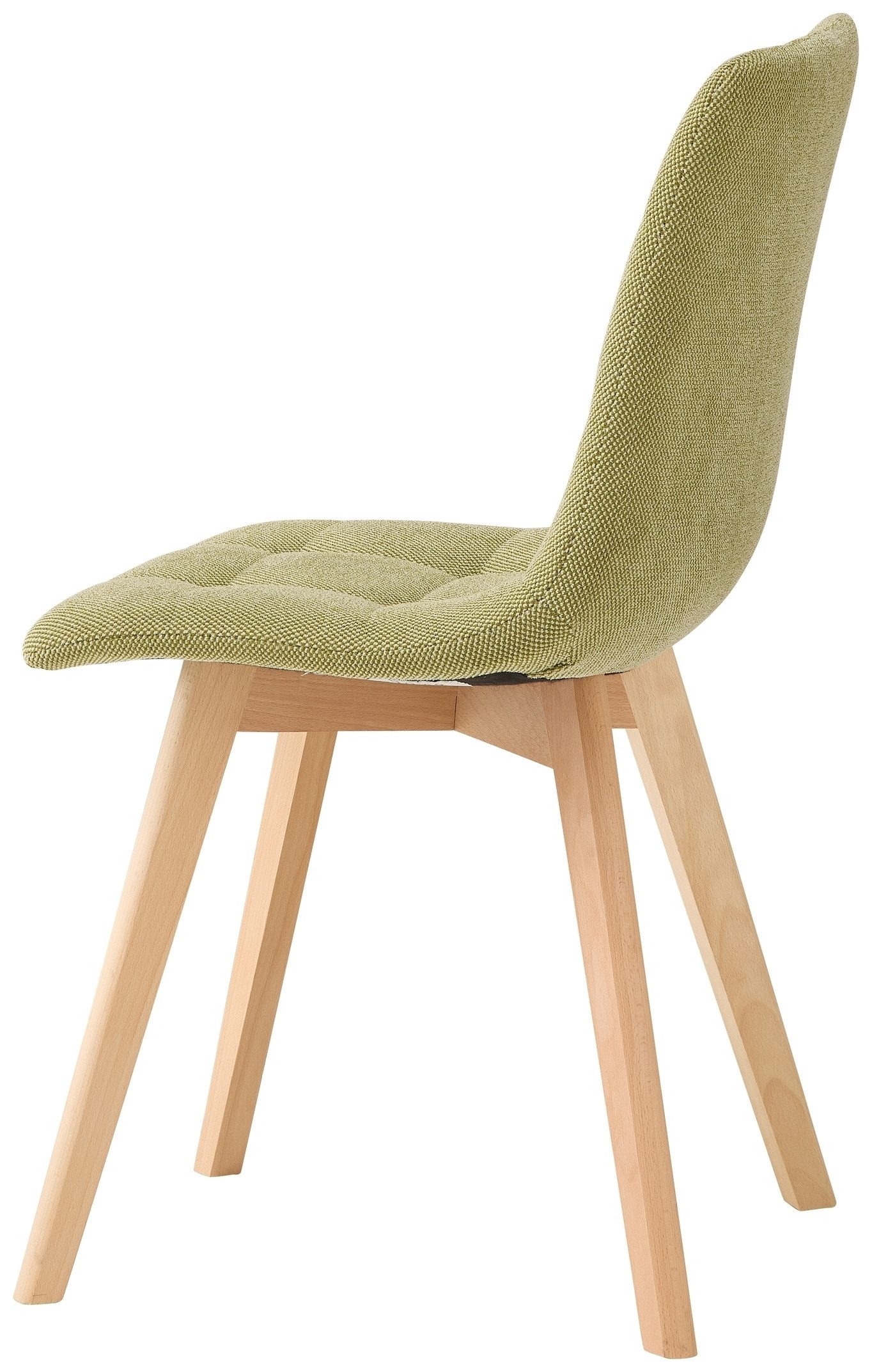 PREISBRECHER 4-Fußstuhl Belana (2er Set), (2er Set) in grün, Buche - 55x89x46 (BxHxT)