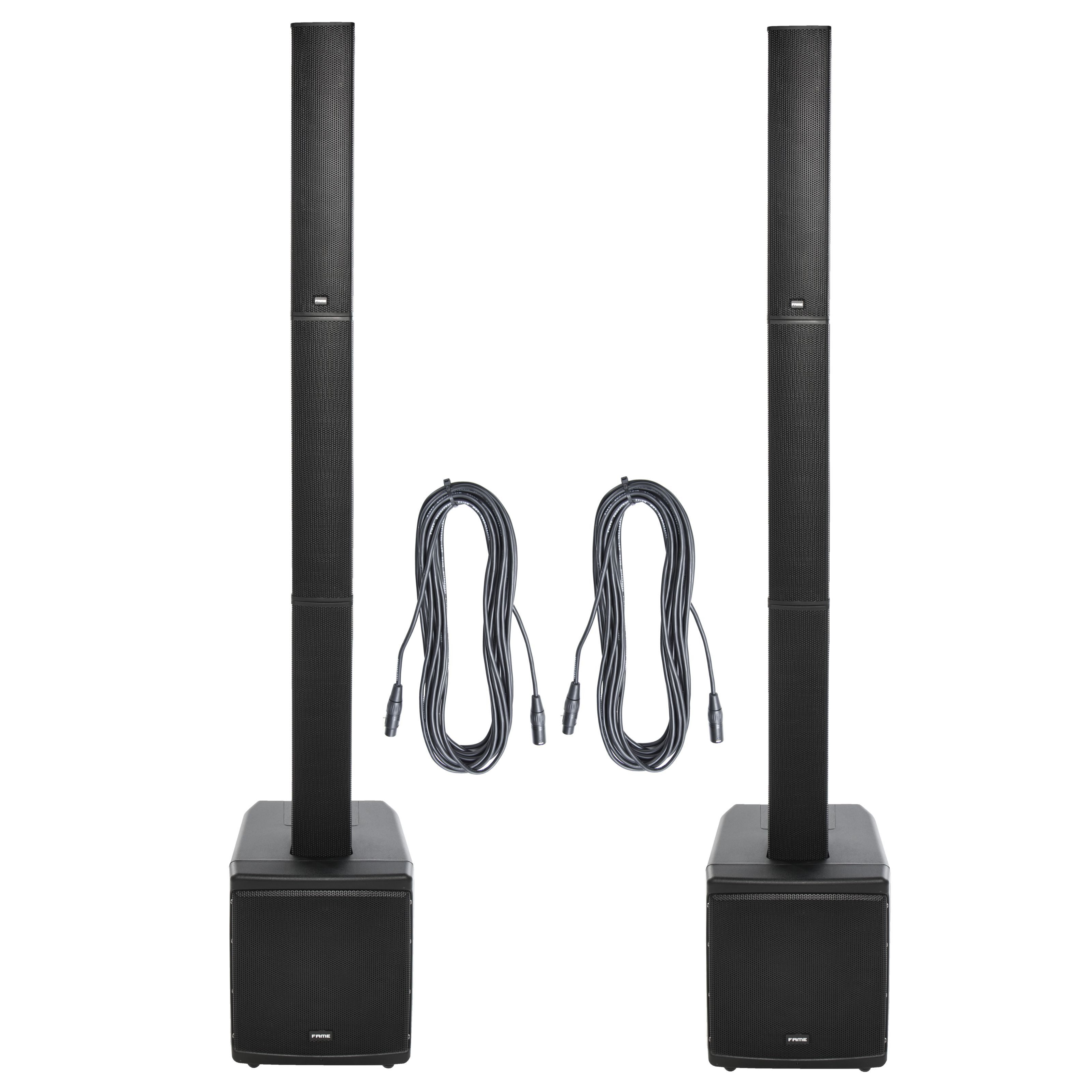 FAME Lautsprechersystem (Audio Everest 8, Aktives PA Säulensystem, Bluetooth DSP PA System)