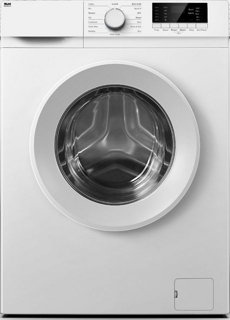 PKM Waschmaschine WA6-ES1510, 1000 U/min, Programme: Unterwäsche, Daunen, Bettwäsche, Wolle, Hygiene, Steam uvm