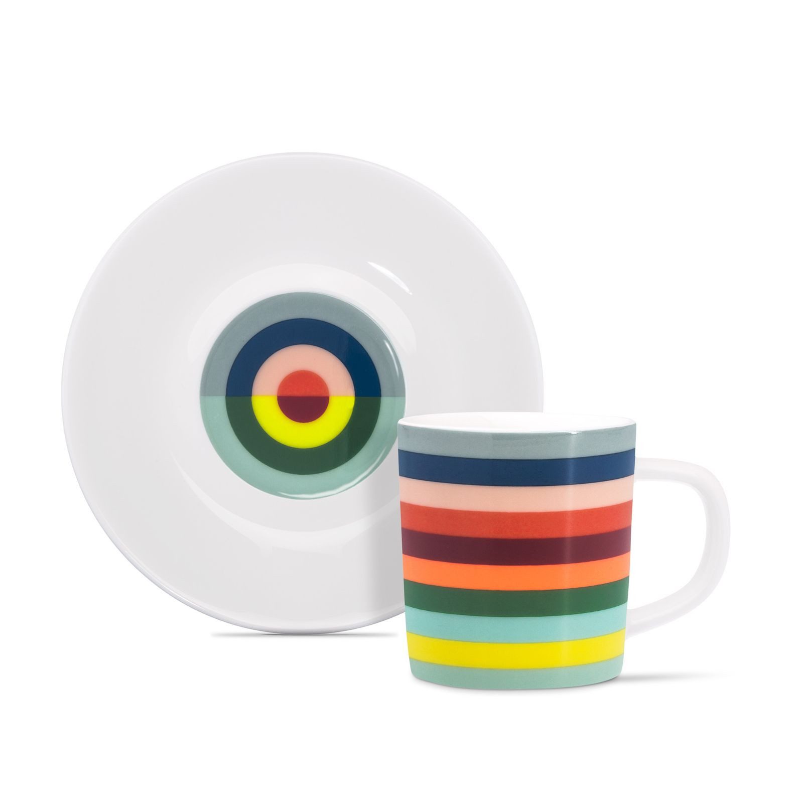 Remember Espressotasse farbenfrohe Чашки для эспрессо mit Untertassen, Modell Lorenzo, Porzellan, Remember farbenfrohe Espressotasse mit Untertasse, Modell Lorenzo