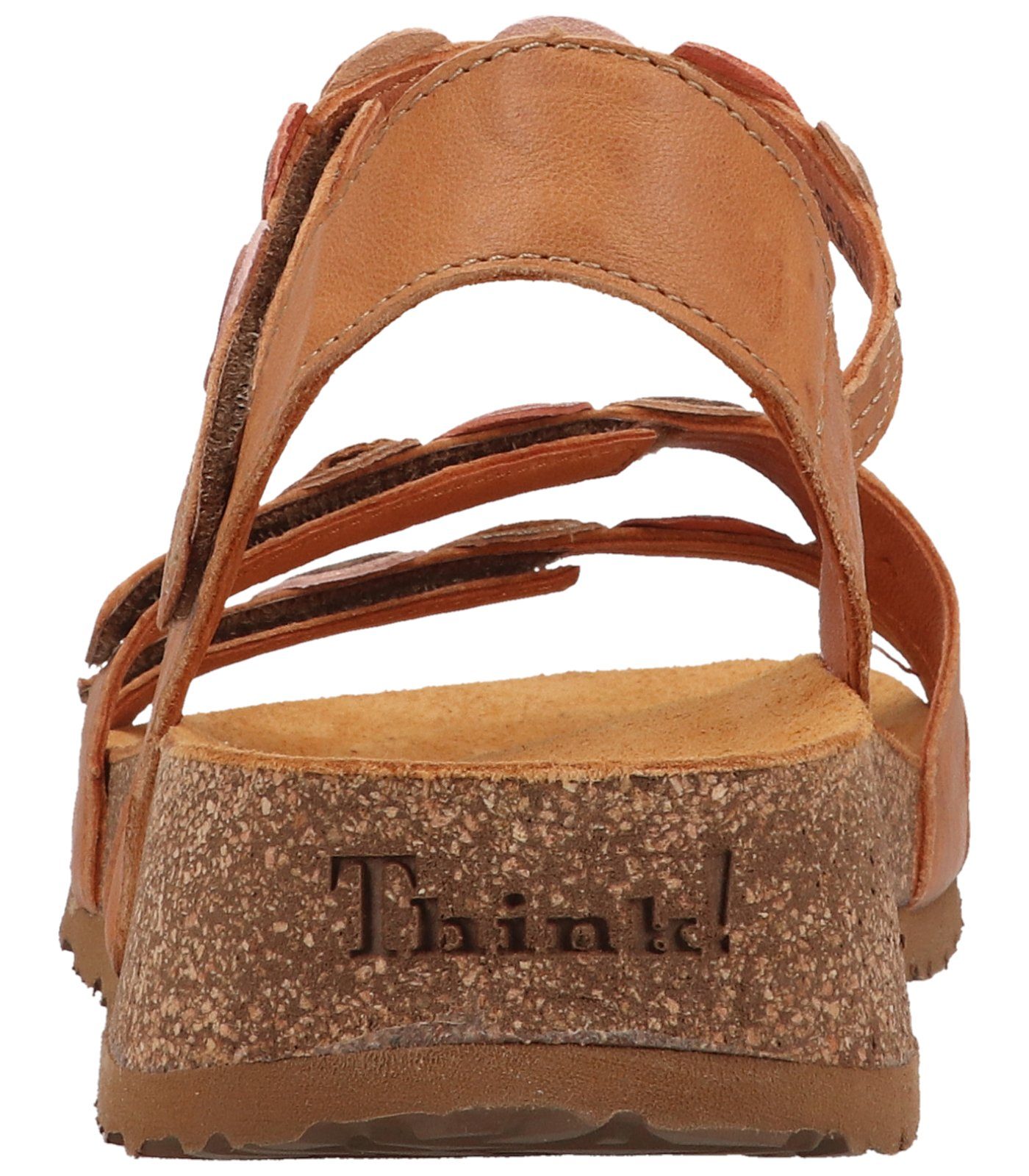 Think! Sandalen Glattleder Riemchensandalette Tan