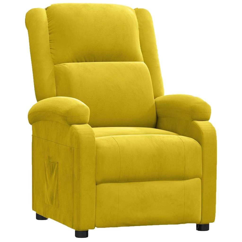 vidaXL Sessel Relaxsessel Gelb Samt (1-St)