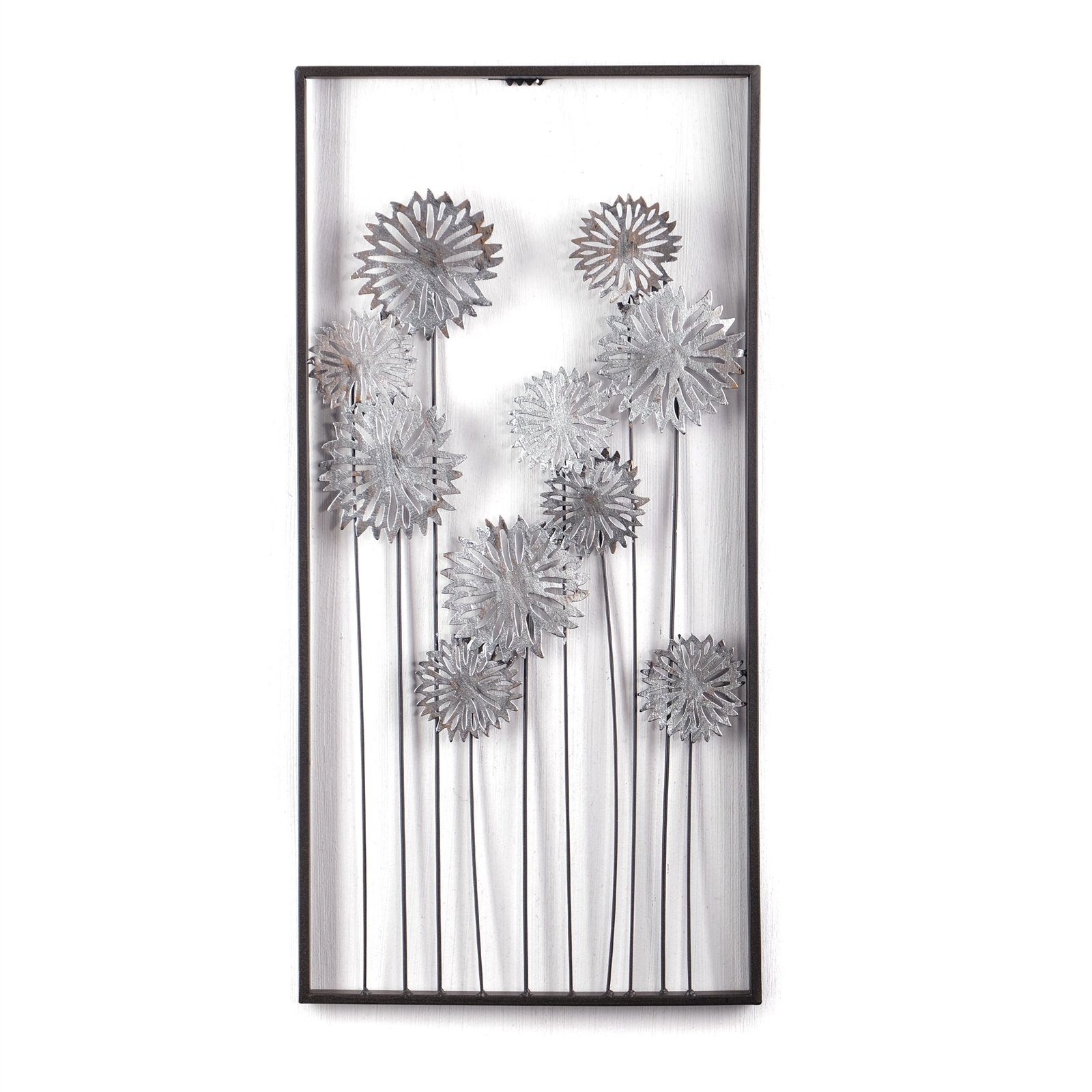 DESIGN DELIGHTS Wanddekoobjekt WAND DEKO "PURE FLOWERS", Metall, 62 cm, Wanddekoration Blumen