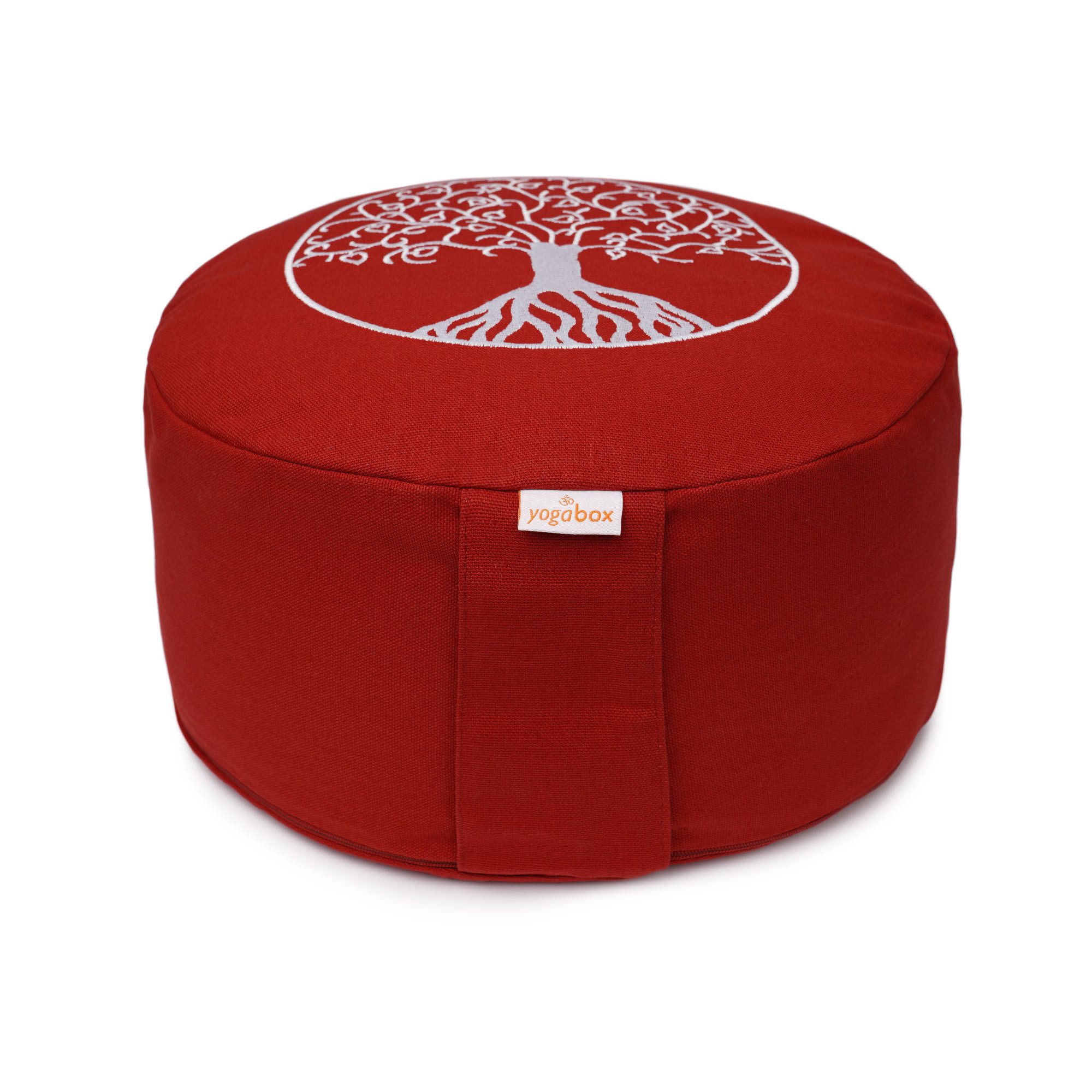 yogabox Yogakissen Meditationskissen Glückssitz® Lebensbaum, robust, anpassbare Füllmenge