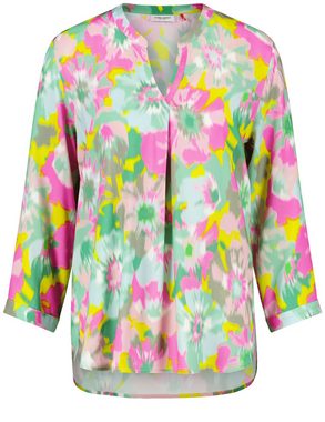 GERRY WEBER Klassische Bluse Fließende Bluse mit Tunika-Ausschnitt