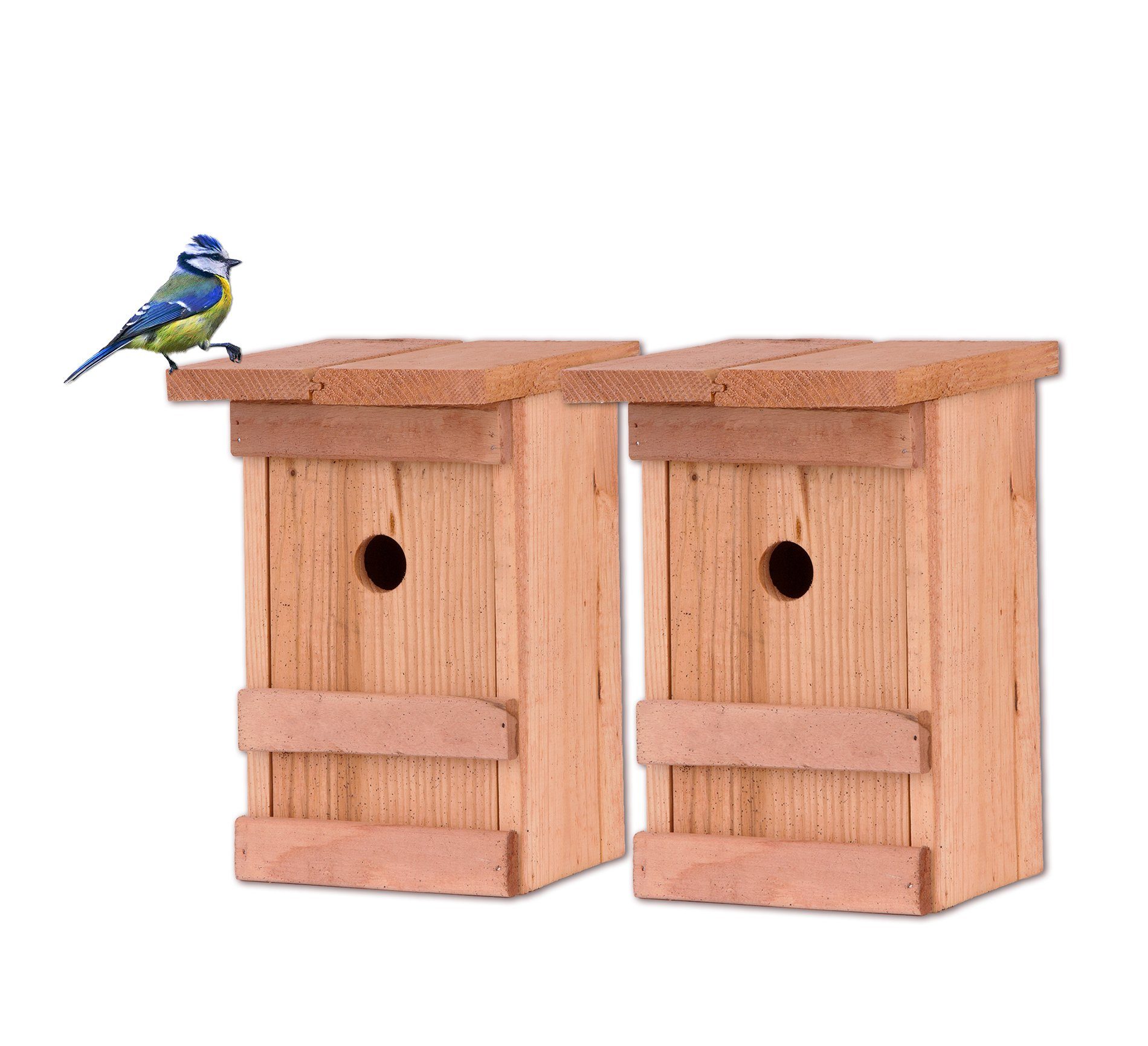BigDean Vogelhaus »2x Meisen Meisennistkasten Vogelhäußchen Massivholz