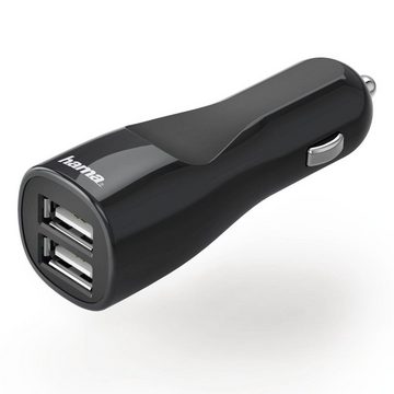 Hama Kfz-Ladegerät, 2-fach USB, 4.8 A, Schwarz USB-Kfz-Ladeadapter KFZ-Adapter zu USB Typ A