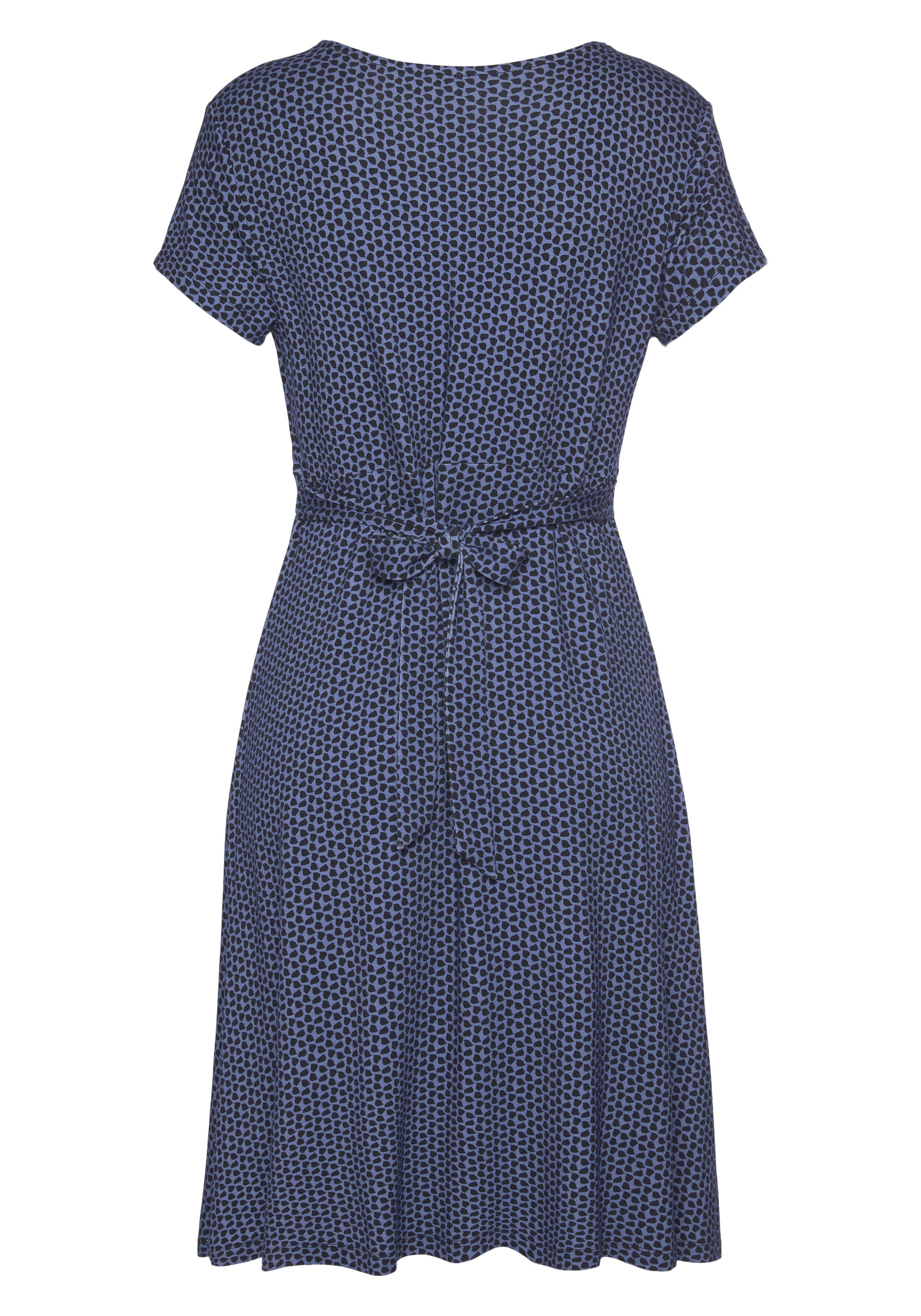 Vivance by Lascana Jerseykleid mit geometrischem Print figurschmeichelndes Sommerkleid, Strandkleid, Viskosekleid, Shirtkleid
