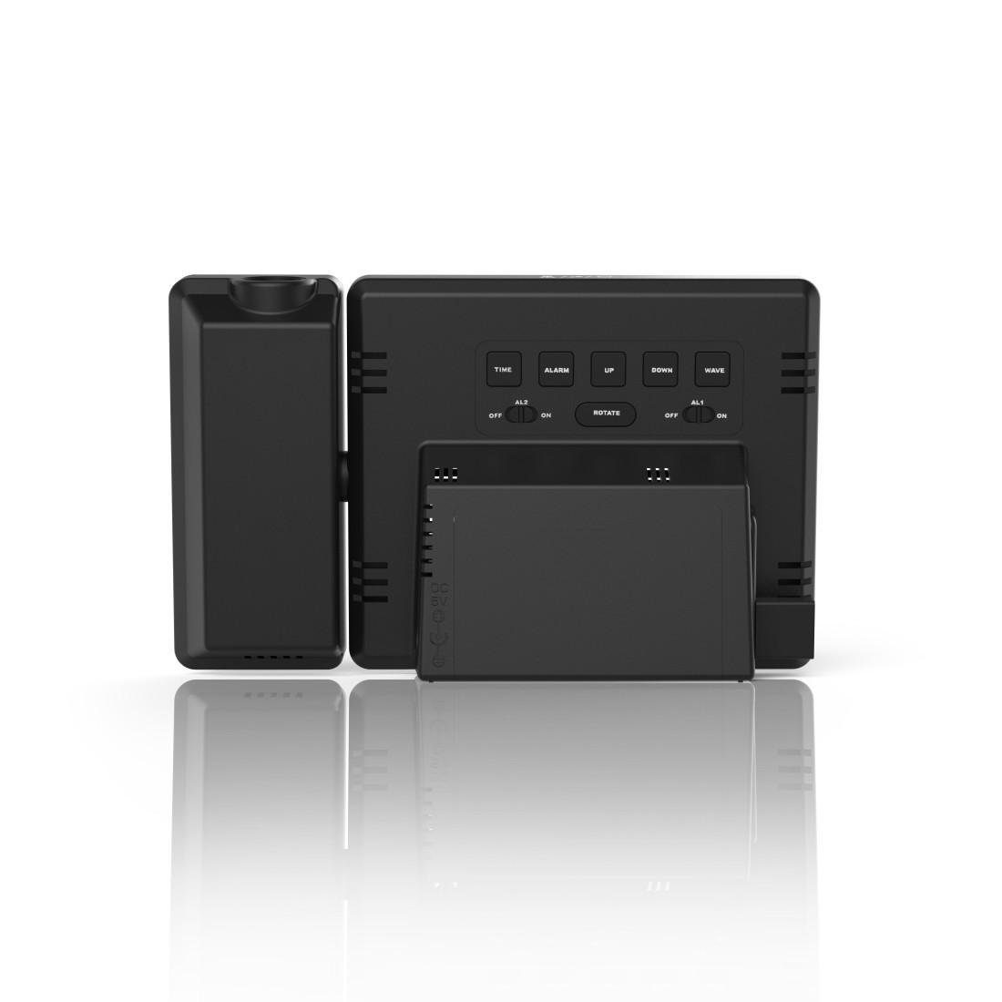 Hama Projektionswecker Plus Charge USB-Ladefunktion, Touch-Sensor, Hygrometer, Thermometer