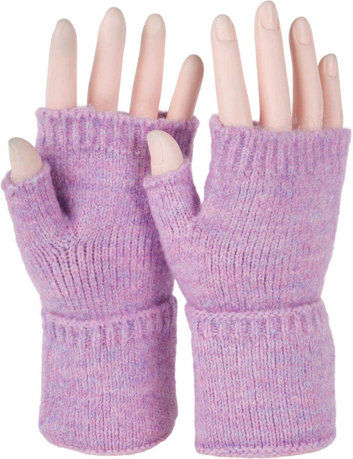 styleBREAKER Strickhandschuhe Fingerlose Strickhandschuhe Einfarbig (1-St)