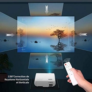 Yaber Full HD 5G WiFi Bluetooth Portabler Projektor (9000 lm, 10000:1, 3840 x 2160 px, Kompatibel mit Smartphone/Laptop/TV-Stick/PPT/PS5)