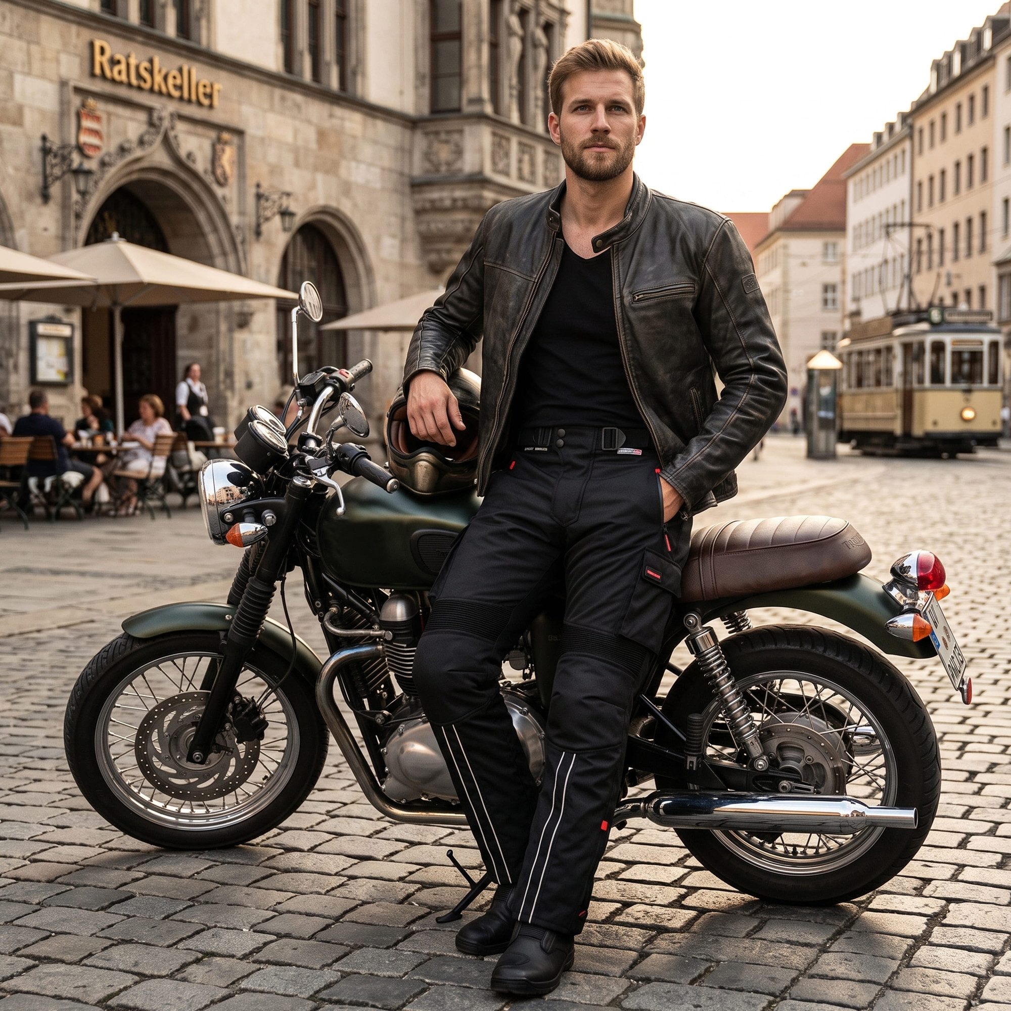 BULLDT Motorradhose GW322T Schwarz Motorradhose Cordura Textilhose