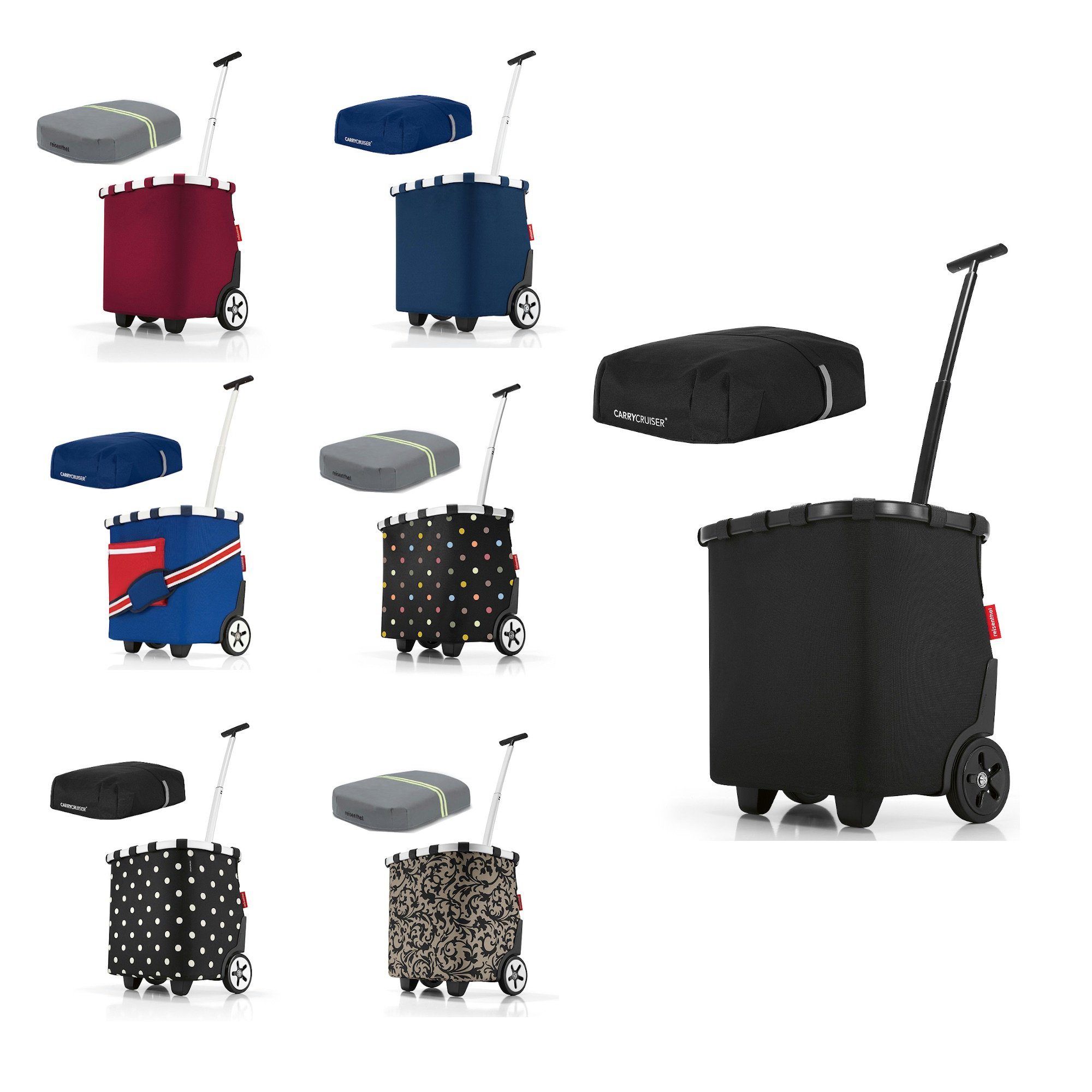 Einkaufstrolley, Set + - Viele carrycruiser reisenthel Einkaufswagen REISENTHEL® black Cover frame black Farben gratis Trolley