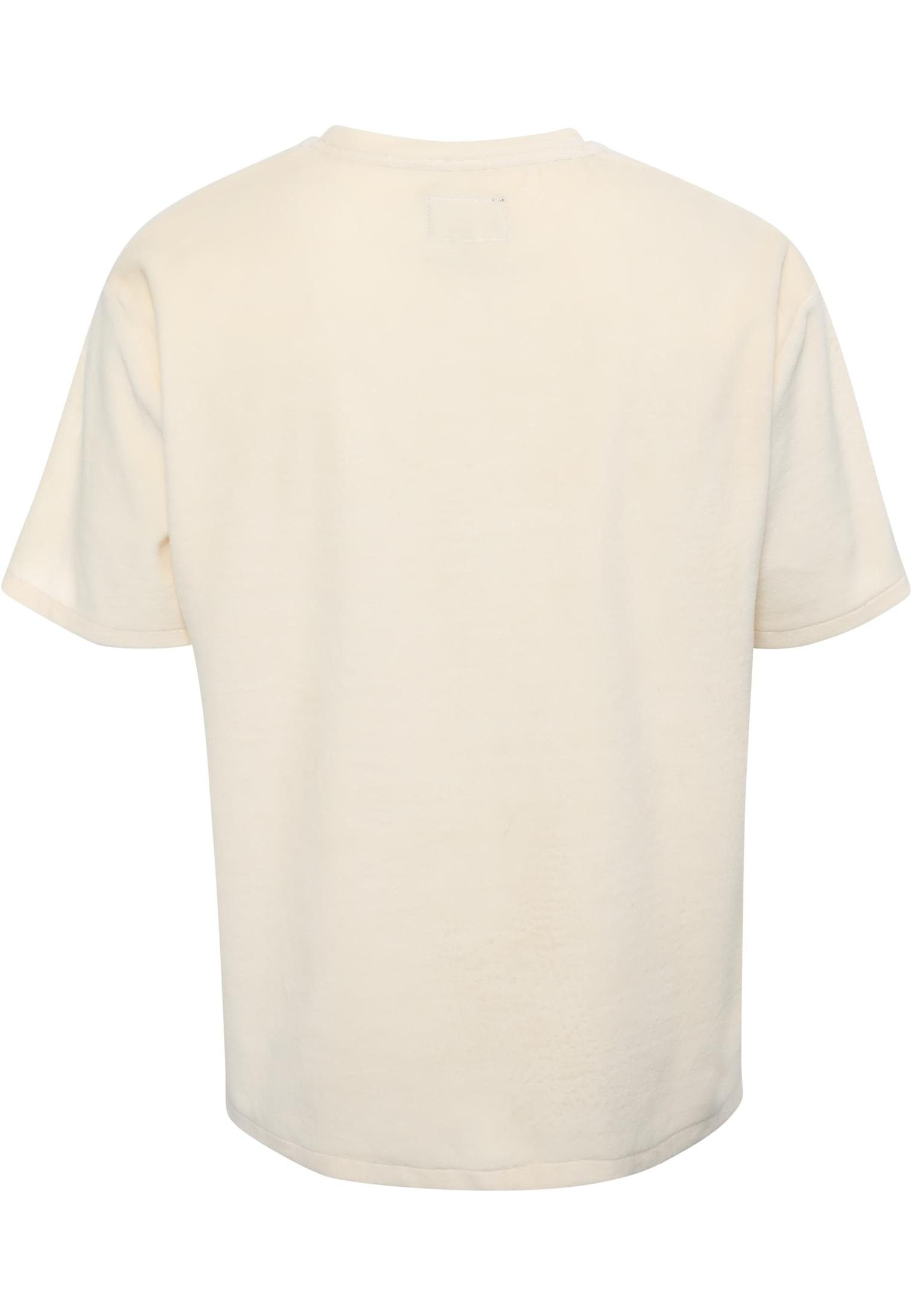 Sean John Kurzarmshirt Herren Stripe Devorée JM232-004-02 Monogram Tee SJ (1-tlg) Logo Velours