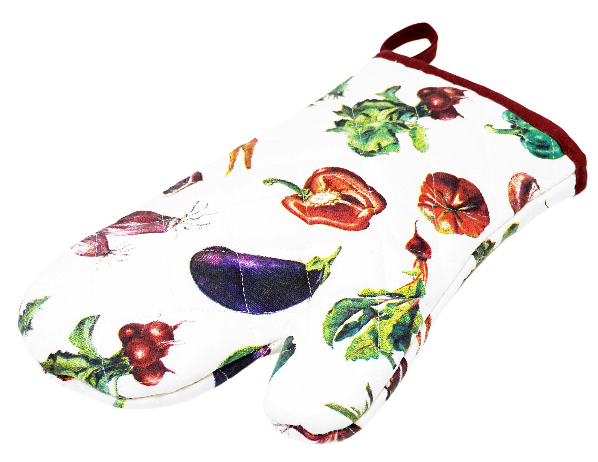 Lashuma Topfhandschuhe Gemüse, (Set, 2-tlg), Küchenhandschuhe bedruckt, Bac günstig online kaufen