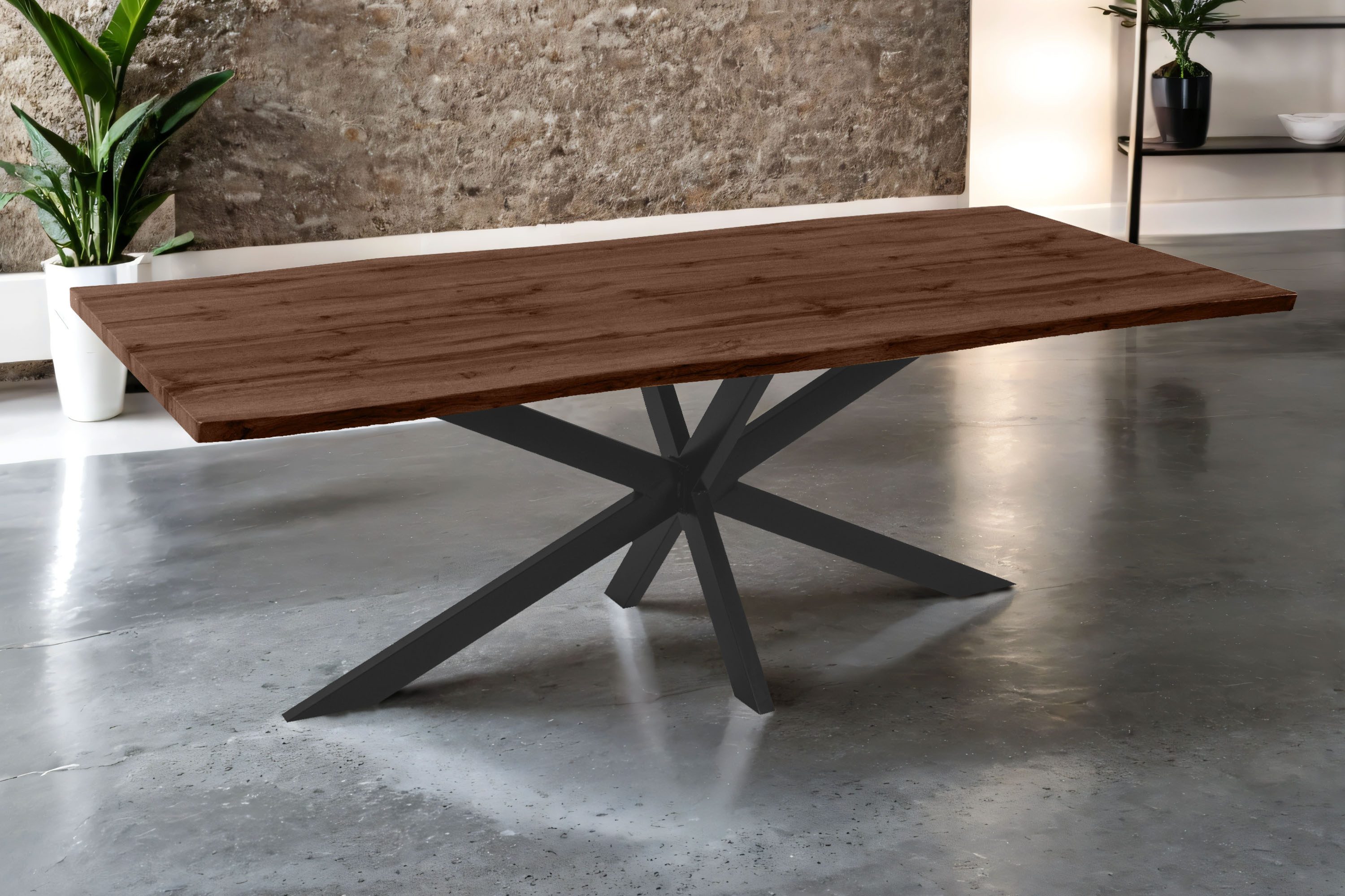 SAM® Esstisch TorbenS, verschiedene Holz-Optiken, Spider-Metallgestell, günstig online kaufen