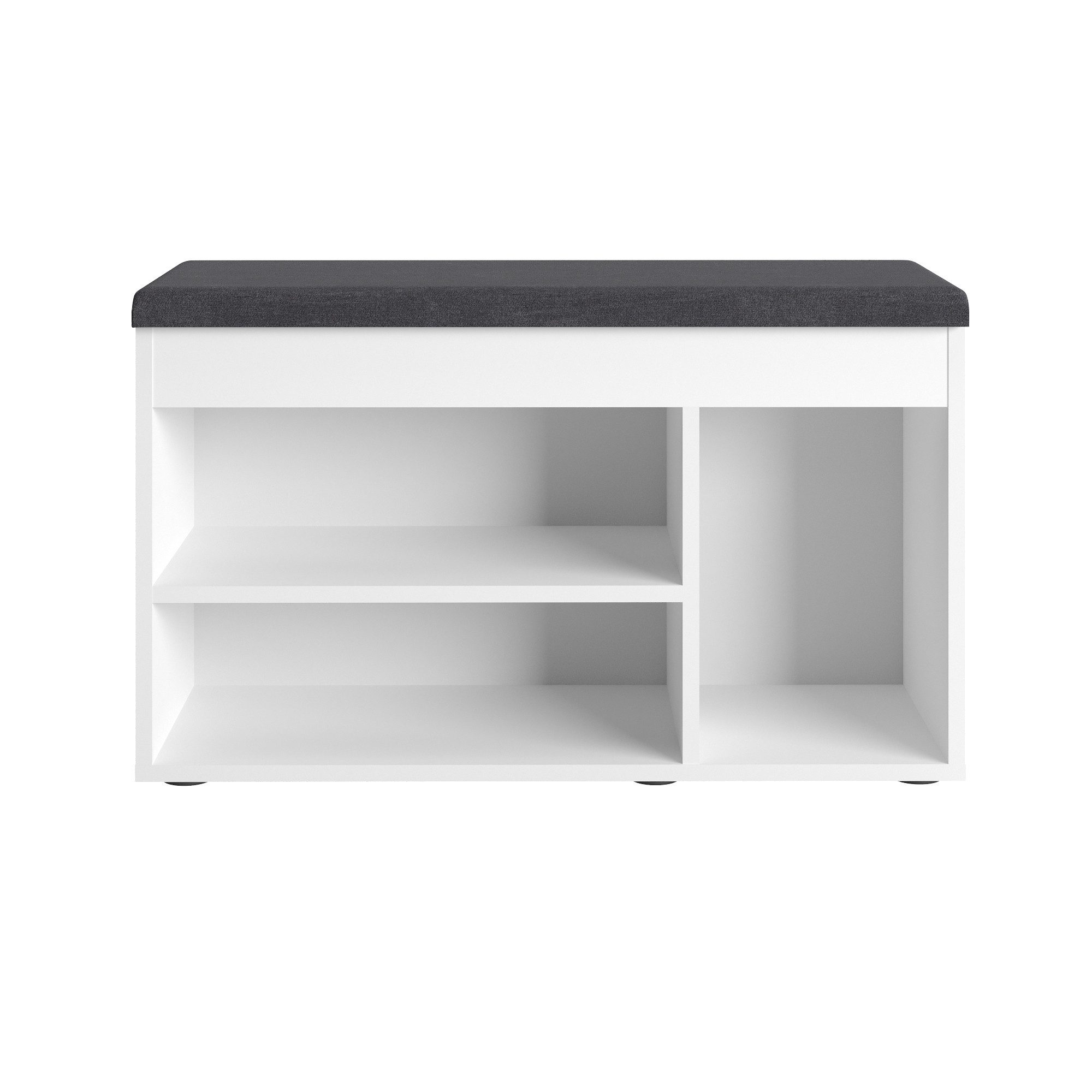 KOMTO Schuhbank Schuhregal Bank mit Stauraum Sitzfläche Schuhschrank mit Sitzbank Flur, Sofia 80 x 48 x 32 cm